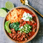 Award-Winning Beef Chili Recipe Chili Cook-Off Winning Beef Chili Recipe. There are SECRET ingredients that make this a winning chili recipe. How to make the best chili around! People will be begging for the recipe and want to know your secrets. www.modernhoney.com #chili #chilirecipe #beefchili