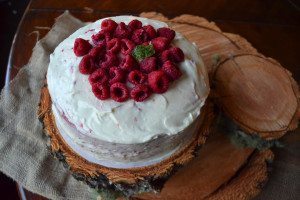 Chantilly Cream Raspberry Cake, Modern Honey