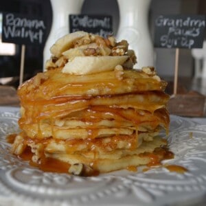 Goldie's Buttermilk Pancakes with Faye's Famous Syrup