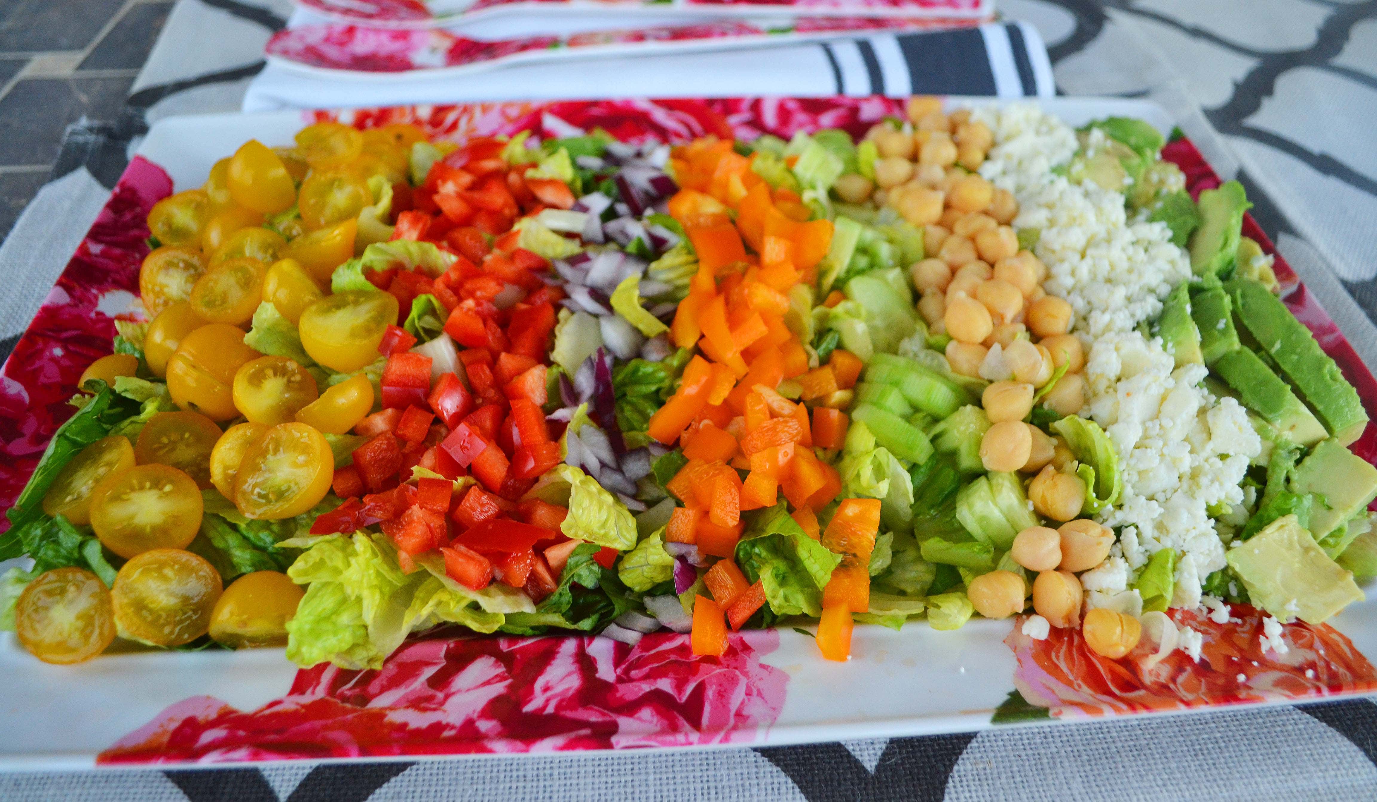 Color Me Pretty Salad. It's a powerhouse salad packed with every color in the rainbow of vegetables. 