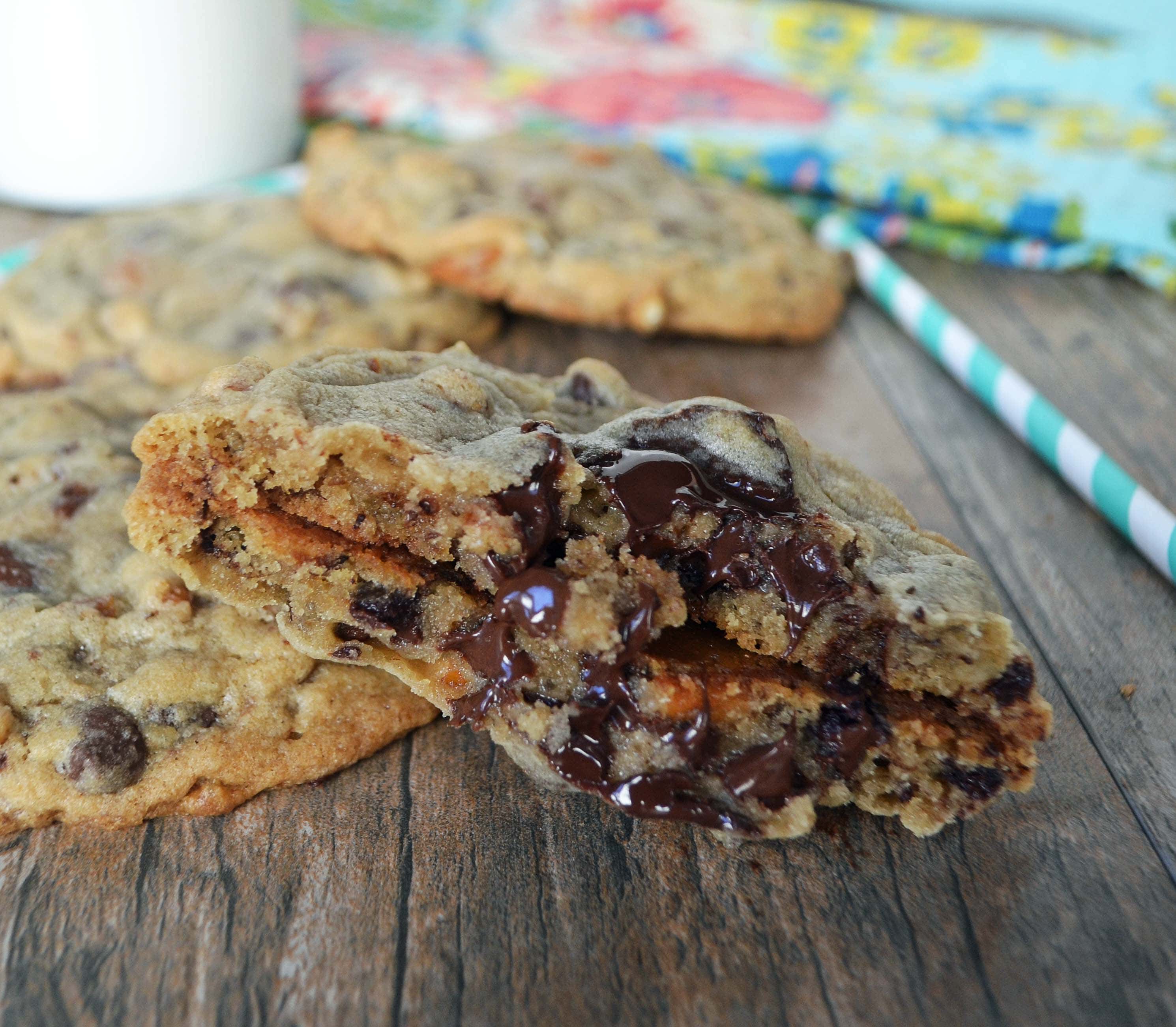 Salty Sweet Caramel Pretzel Cookies by Modern Honey - www.modernhoney.com