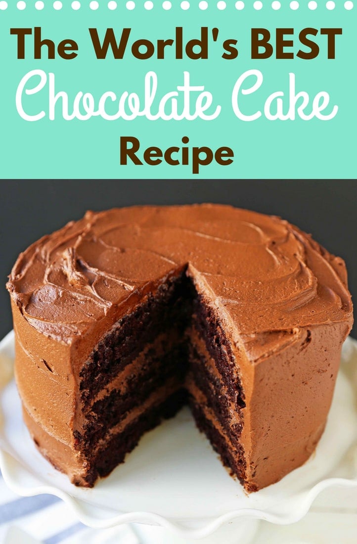 The Best Chocolate Cake Recipe Ever. How to make the perfect chocolate cake with chocolate frosting. 5-star rated chocolate cake recipe. Homemade chocolate cake that comes out perfect every single time. www.modernhoney.com #chocolatecake #cake 