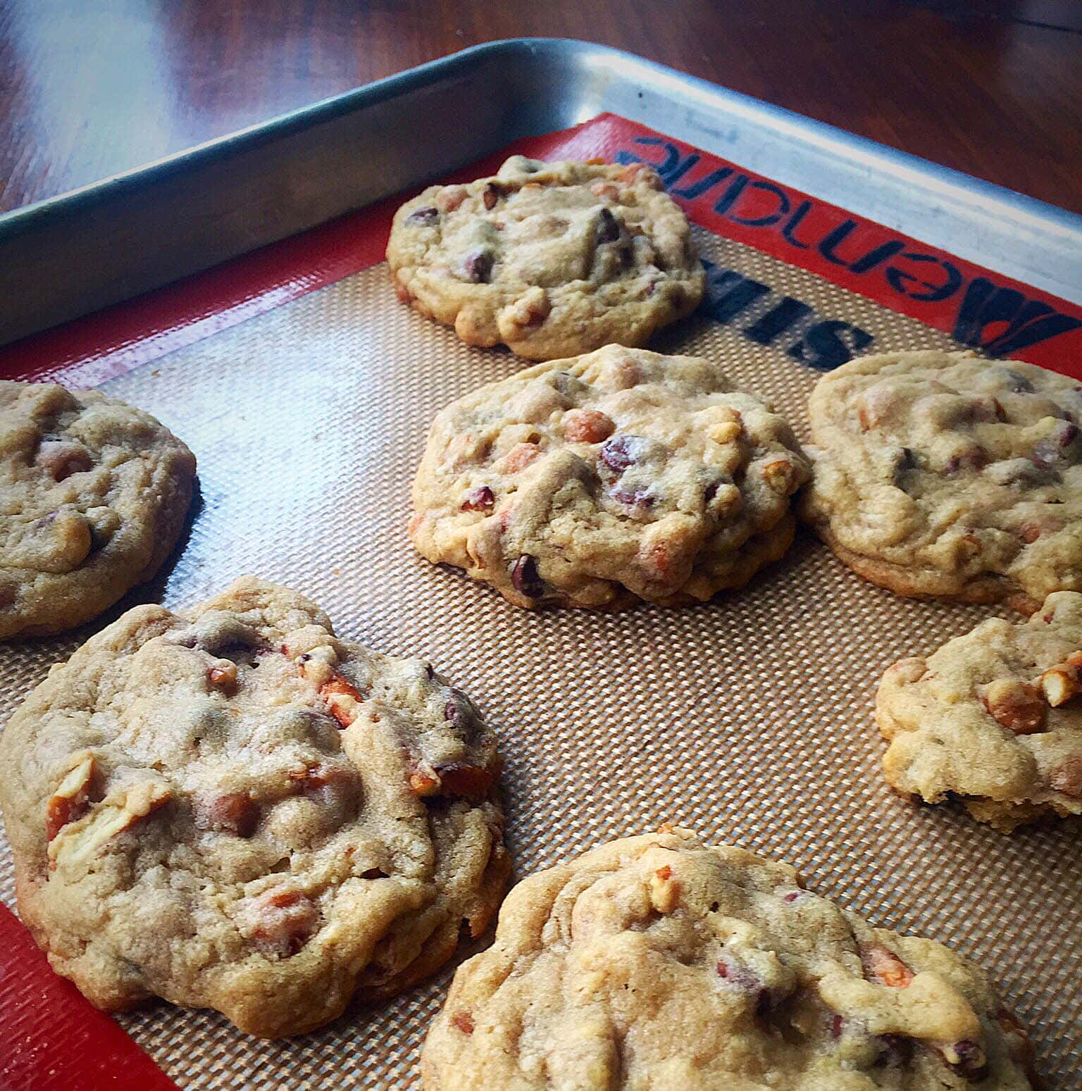 Salty Sweet Caramel Pretzel Cookies by Modern Honey - www.modernhoney.com