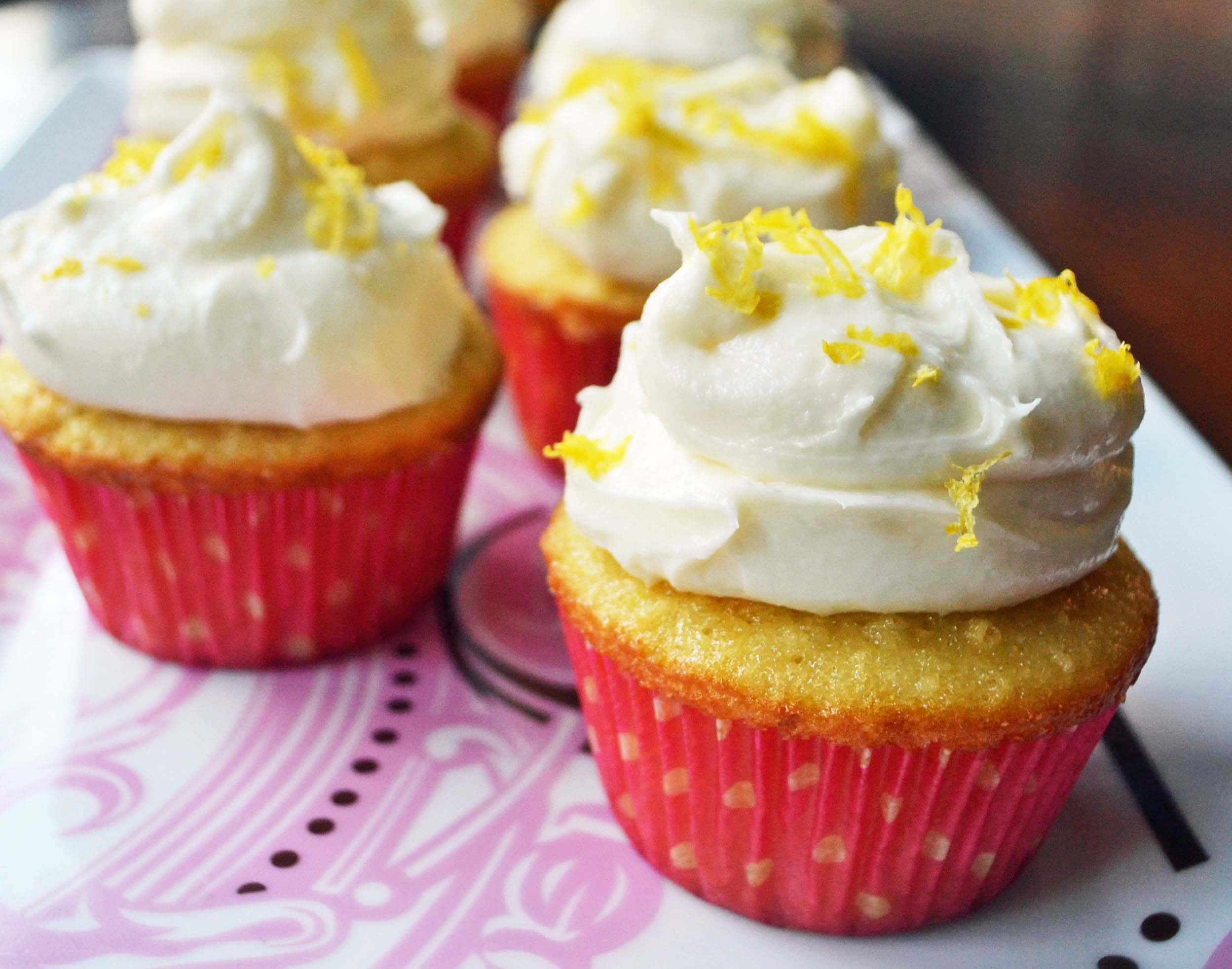 Italian Lemon Cupcakes with Sweet Ricotta Cream by Modern Honey - www.modernhoney.com