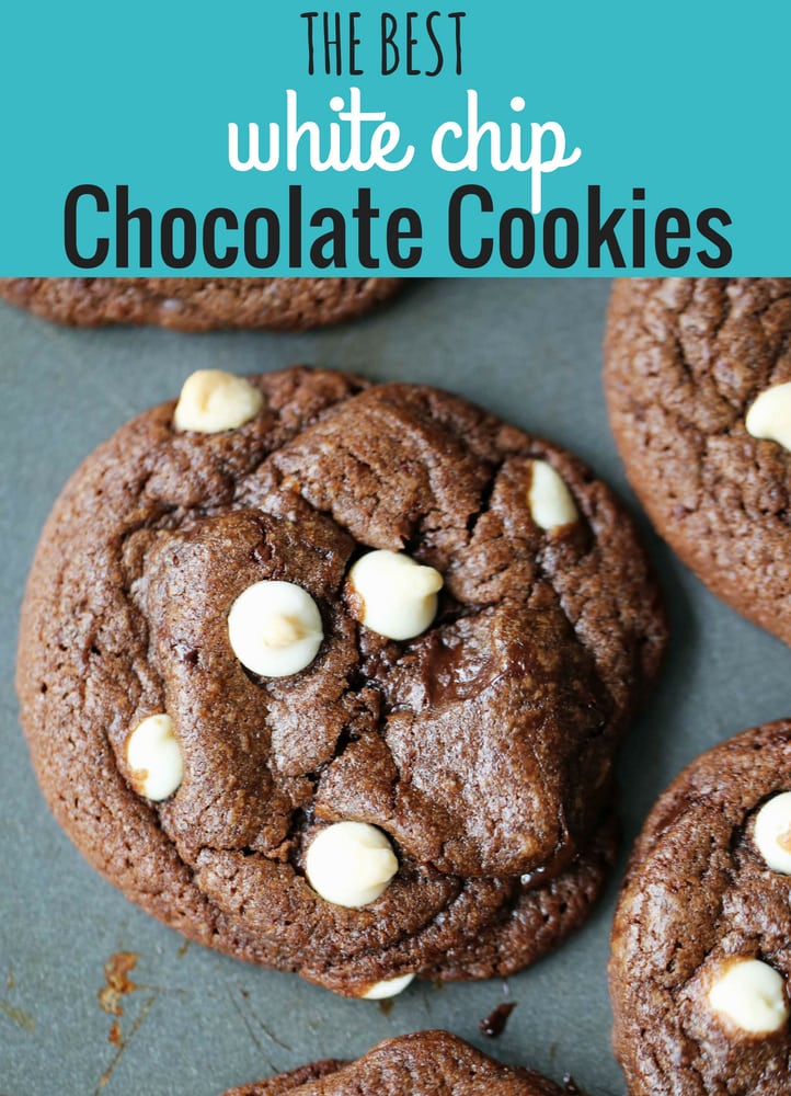 The Best Triple Chocolate Chip Cookies. White Chip Chocolate Cookies Recipe. How to make Paradise Bakery Panera Black and White Chippers. www.modernhoney.com #blackandwhitechippers #chocolatecookies #cookies #whitechipchocolatecookies #chocolate