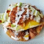 Chorizo Huevos Rancheros Tostadas by Modern Honey - www.modernhoney.com