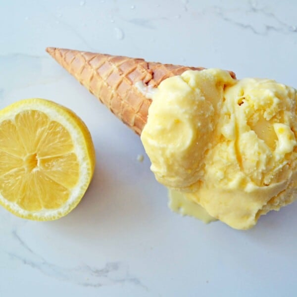 Pucker Up Buttercup Lemon Ice Cream by Modern Honey l www.modernhoney.com