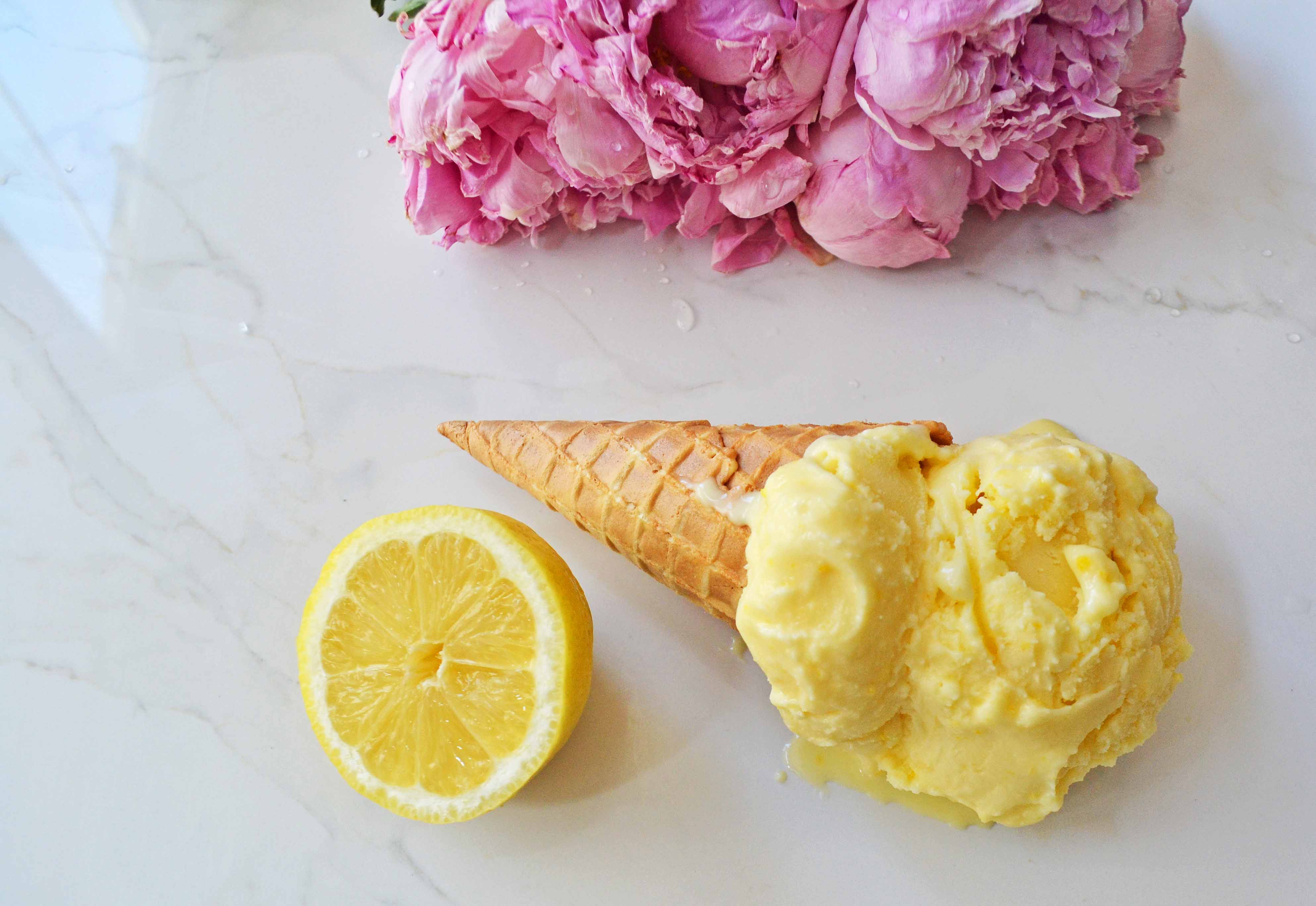 Pucker Up Buttercup Lemon Ice Cream by Modern Honey l www.modernhoney.com