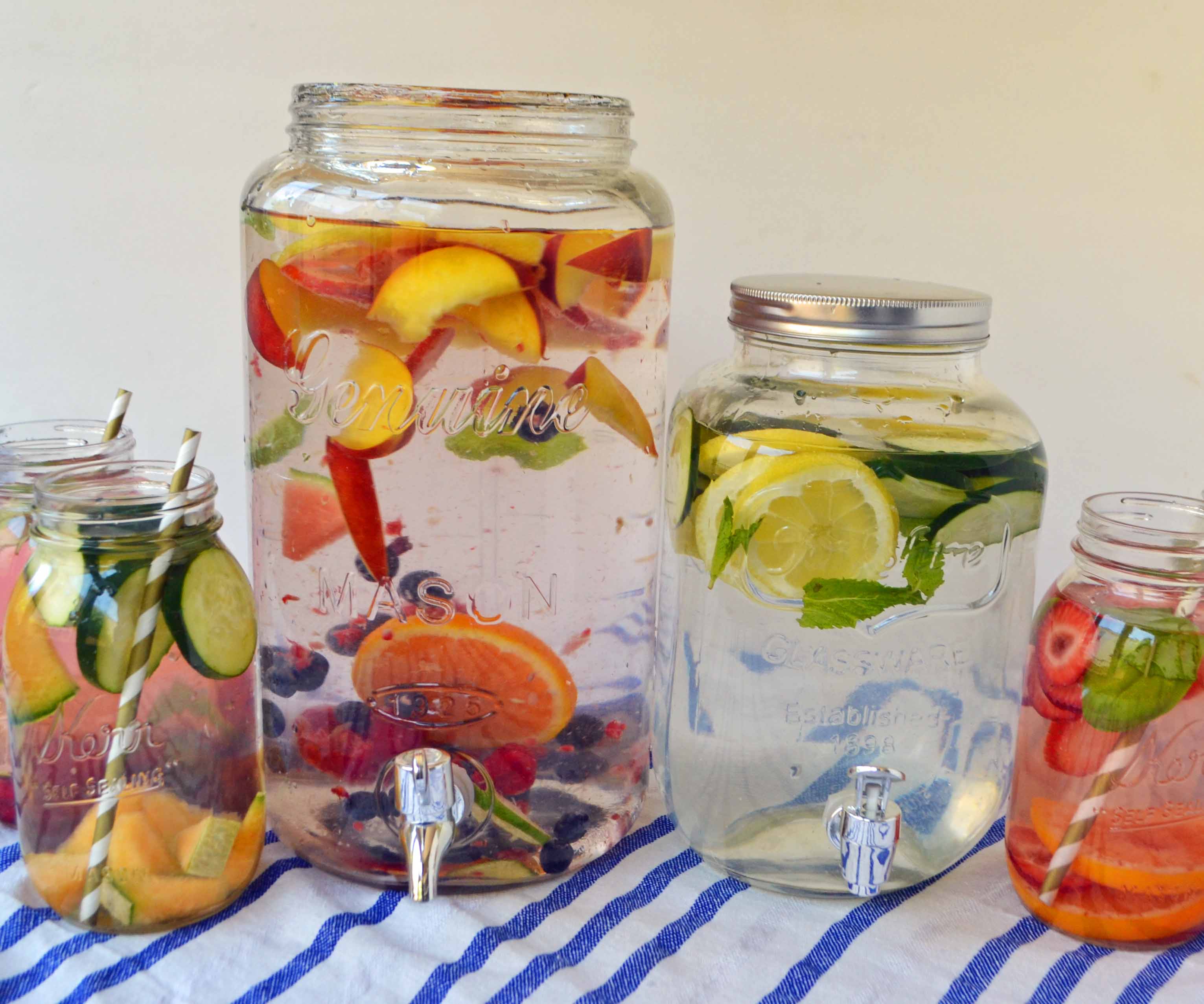 Spa Fruit Infused Detox Water by Modern Honey l www.modernhoney.com