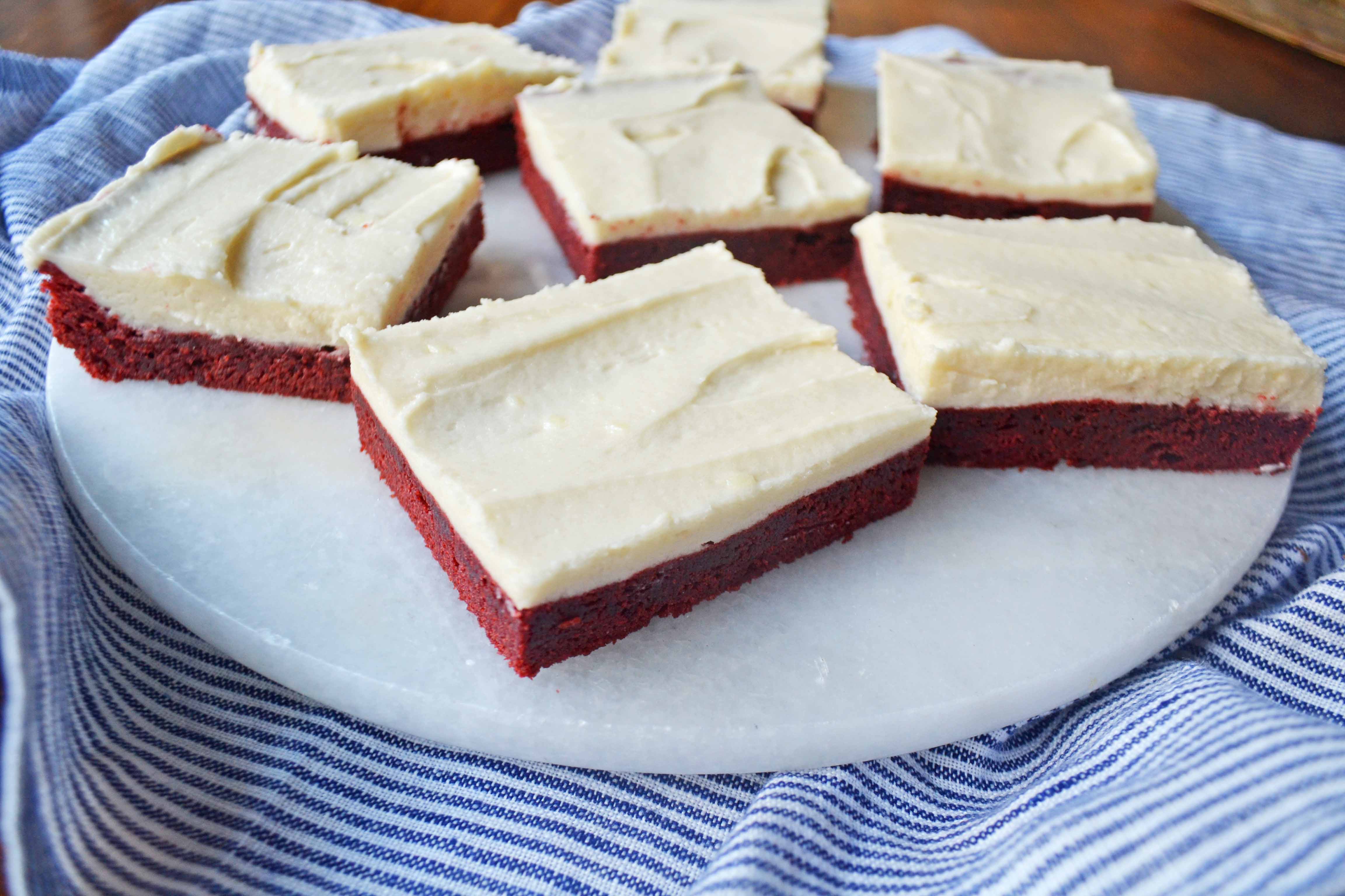 Red Velvet Sugar Cookie Bars by Modern Honey l www.modernhoney.com