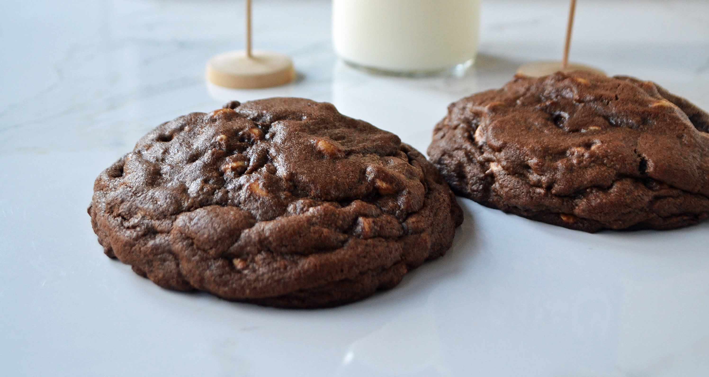 Levain Bakery Dark Chocolate Peanut Butter Chip Cookies by Modern Honey