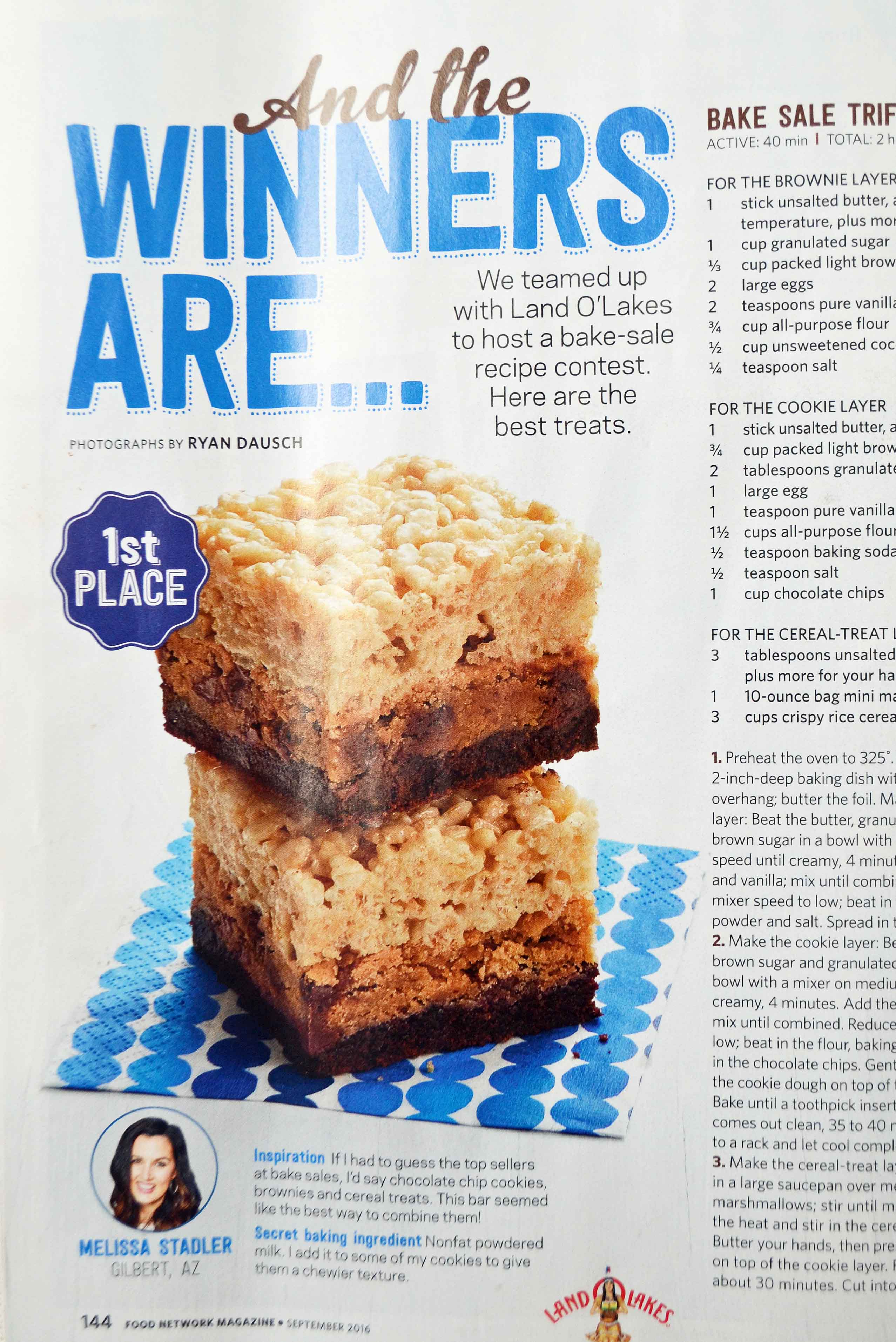 Bake Sale Trifecta Bars Food Network Magazine by Melissa Stadler with Modern Honey l www.modernhoney.com