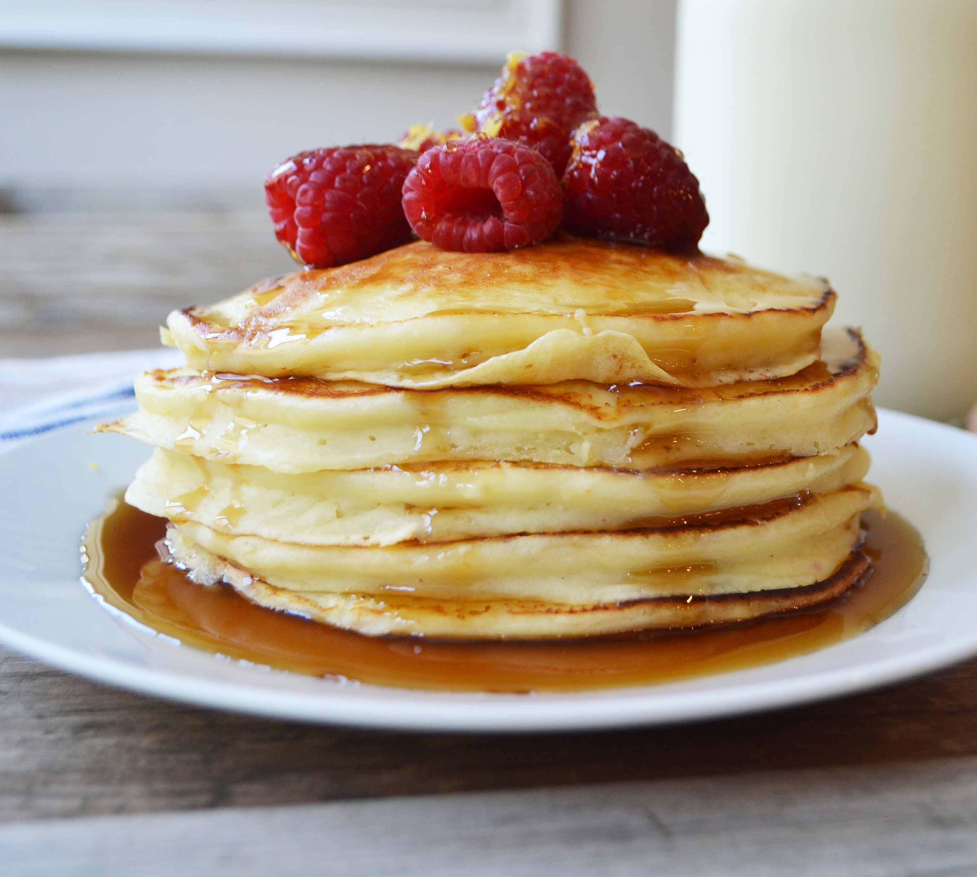 Sweet Cream Ricotta Pancakes by Modern Honey l www.modernhoney.com