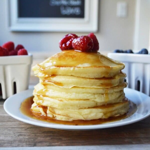 Sweet Cream Ricotta Pancakes by Modern Honey l www.modernhoney.com