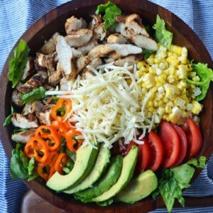 Southwestern Chicken Chopped Salad with Cilantro Lime Ranch by Modern Honey l www.modernhoney.com