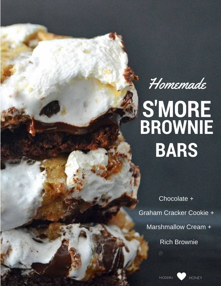 S'more Brownie Bars by Modern Honey | www.modernhoney.com