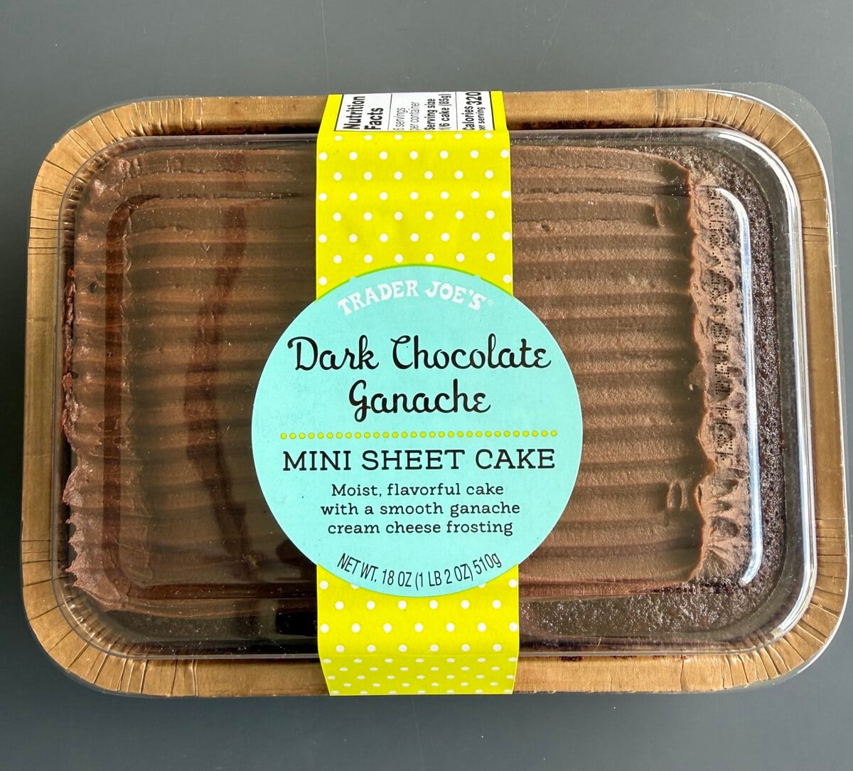 Trader Joe's chocolate sheet cake