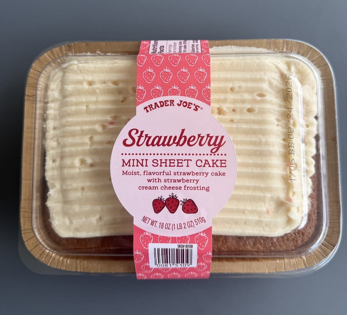 Trader Joe's Strawberry sheet cake