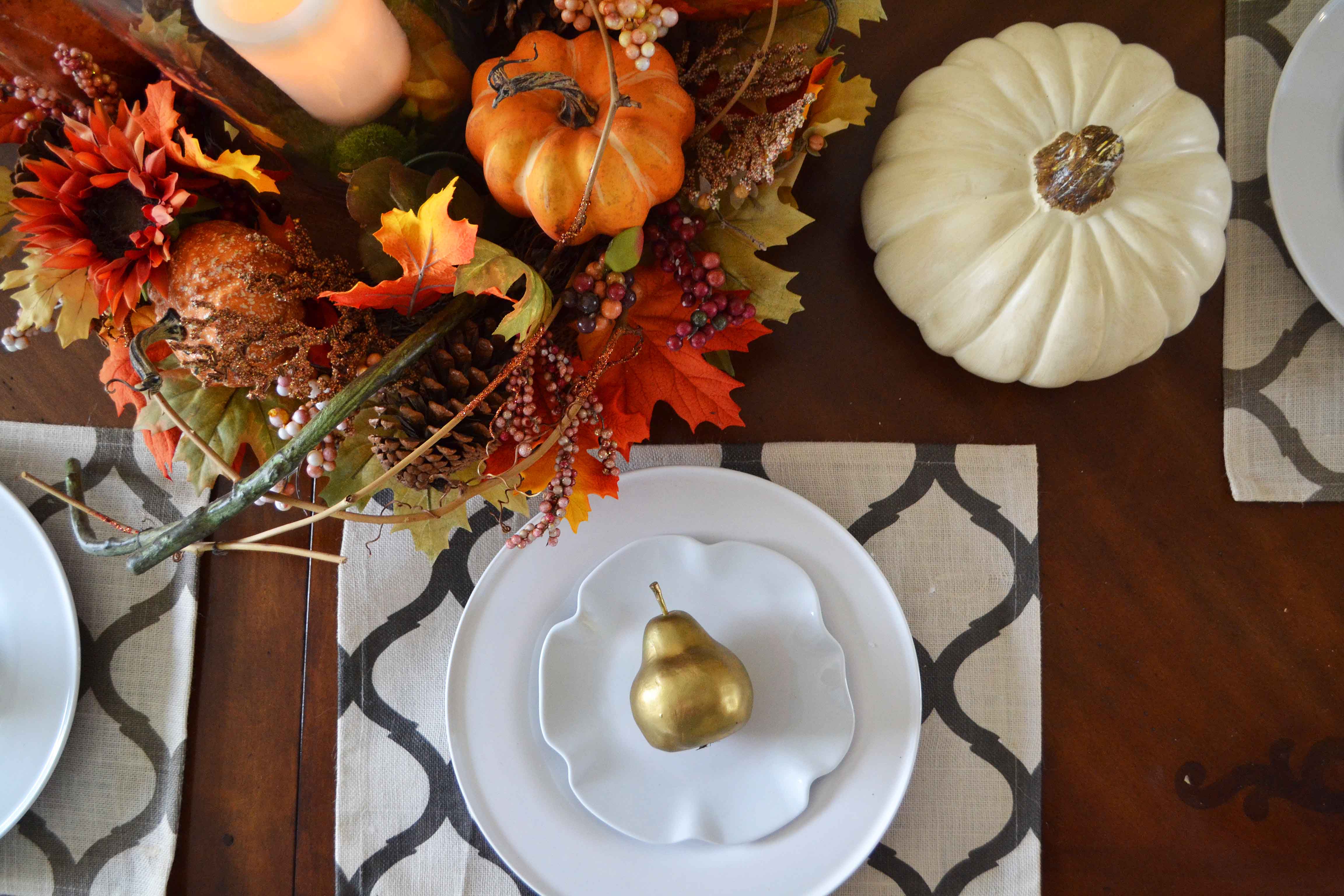 Fall Decor Ideas. Fall Tablescape Ideas. Fall Mantle Decor Ideas. Pumpkin Cupcakes with Salted Caramel Frosting by Modern Honey