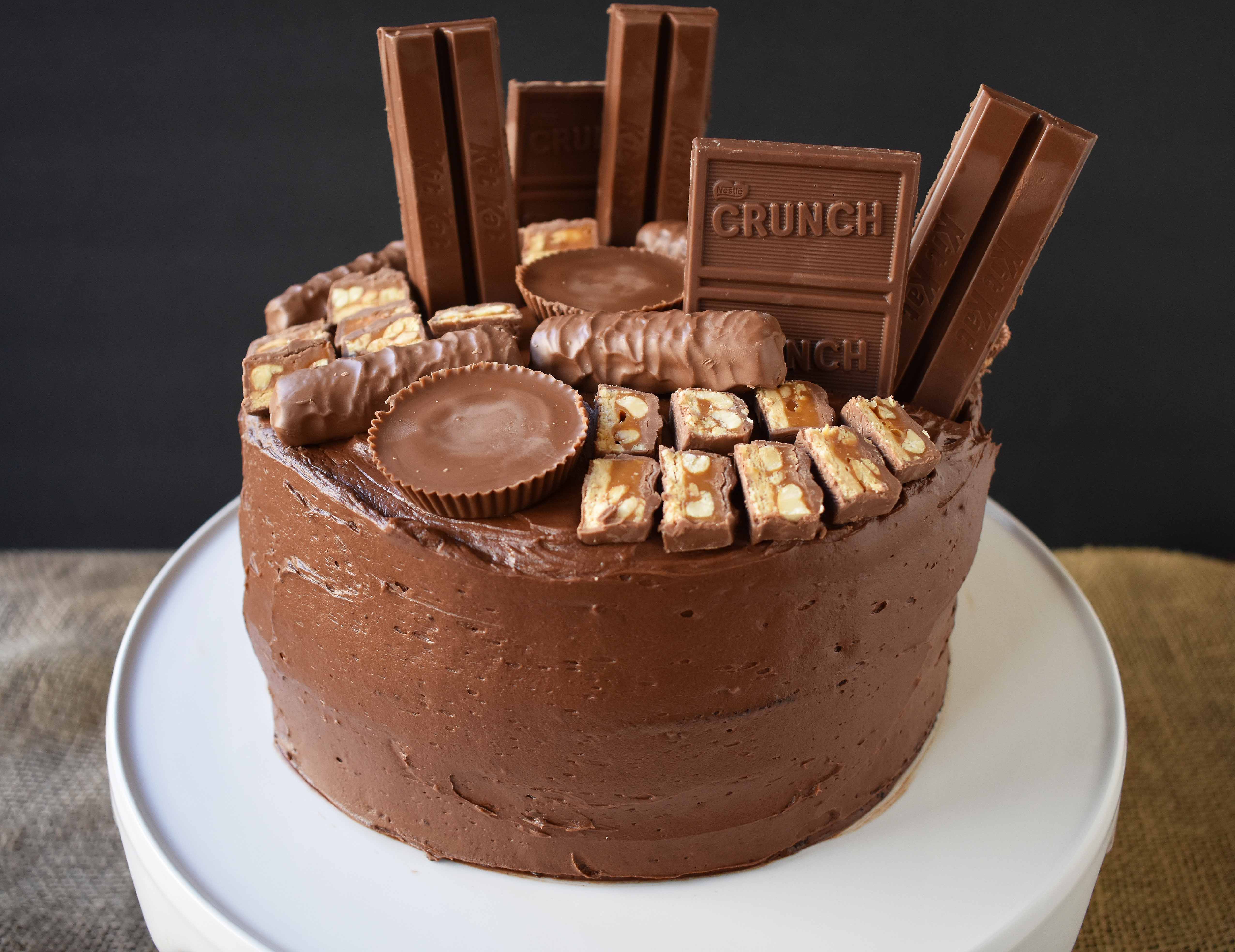 Candy Bar Stash Chocolate Cake – Modern Honey