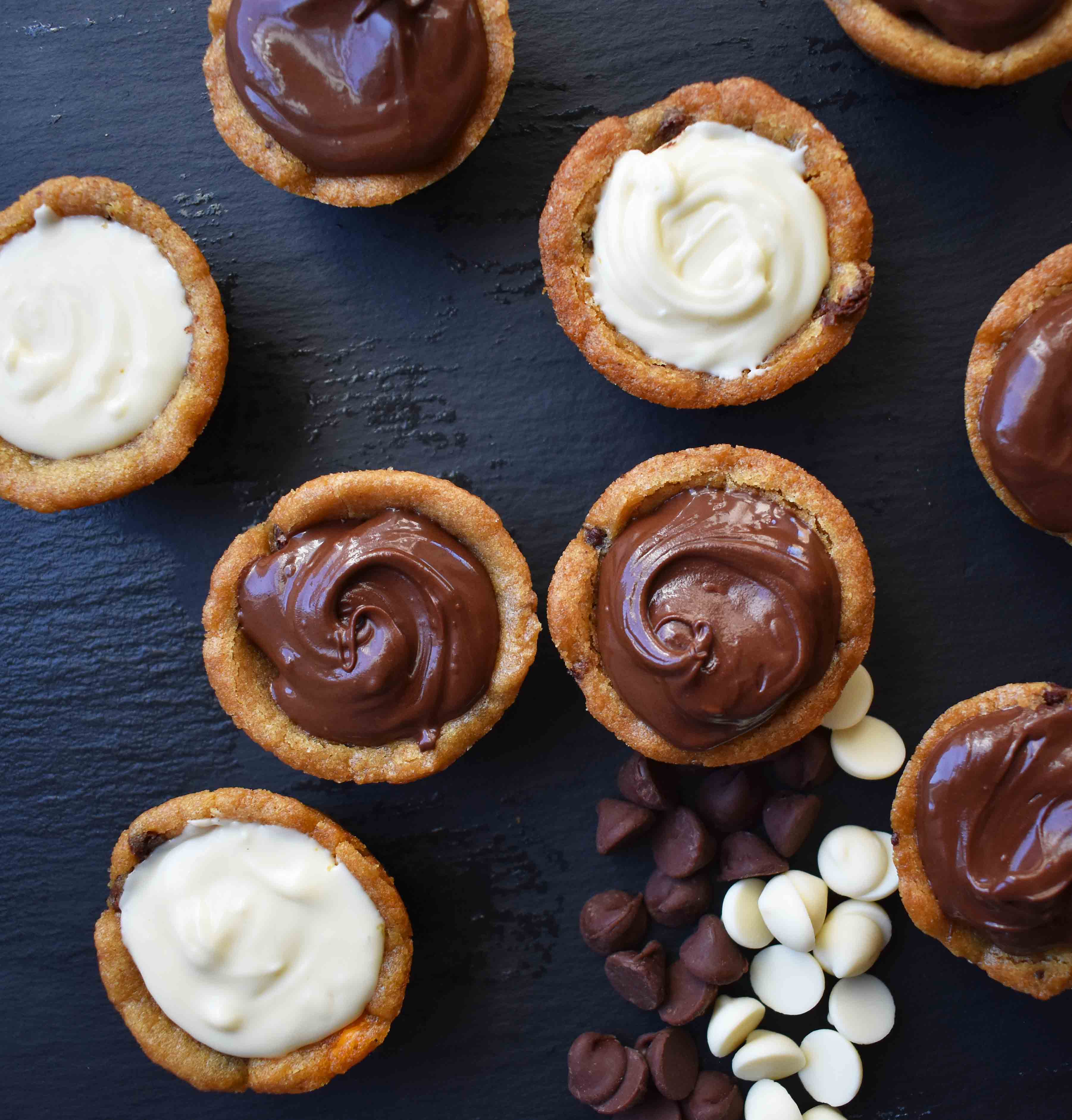 Chocolate Ganache Filled Cookie Cups