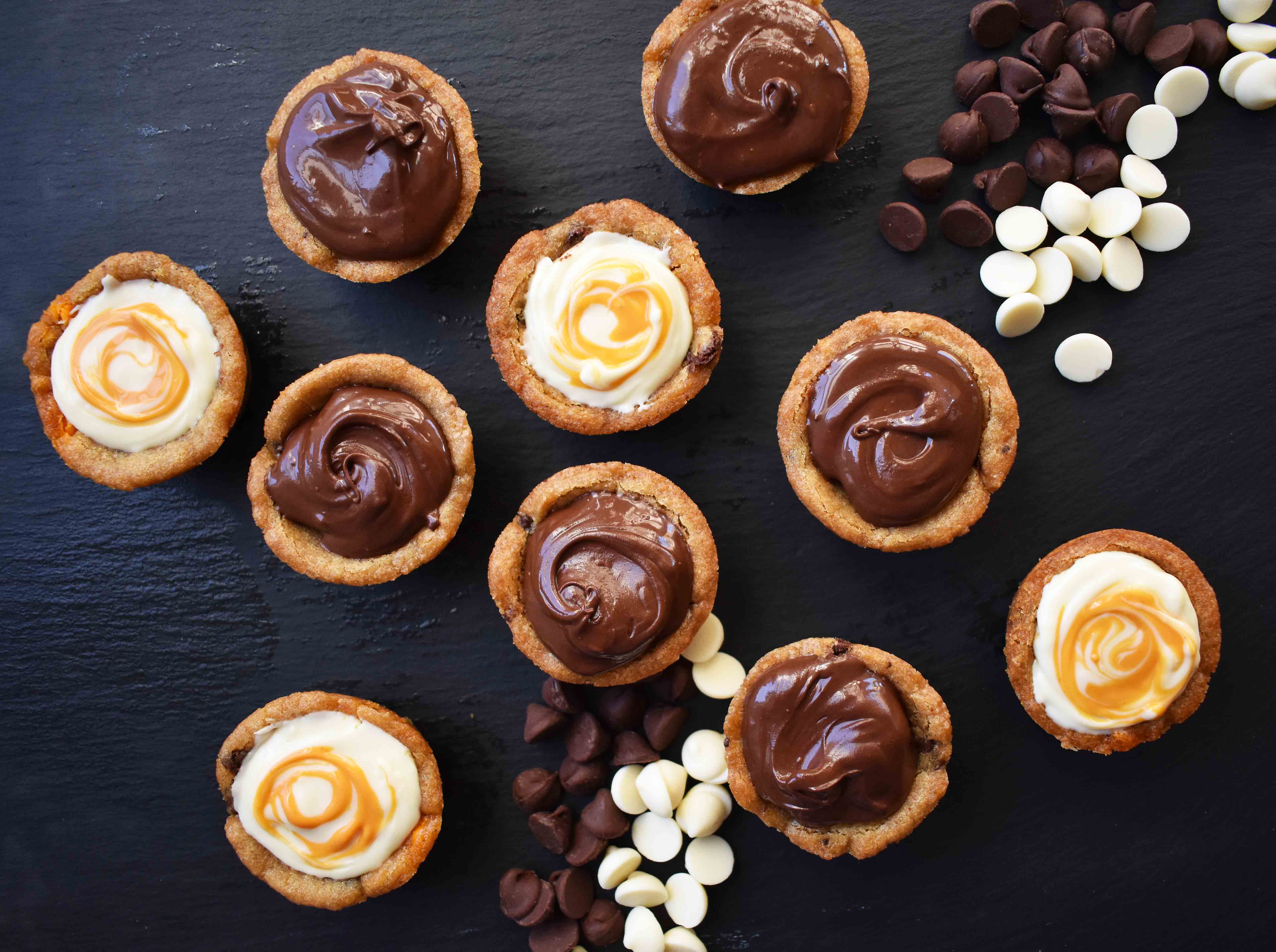 Chocolate Ganache Filled Cookie Cups