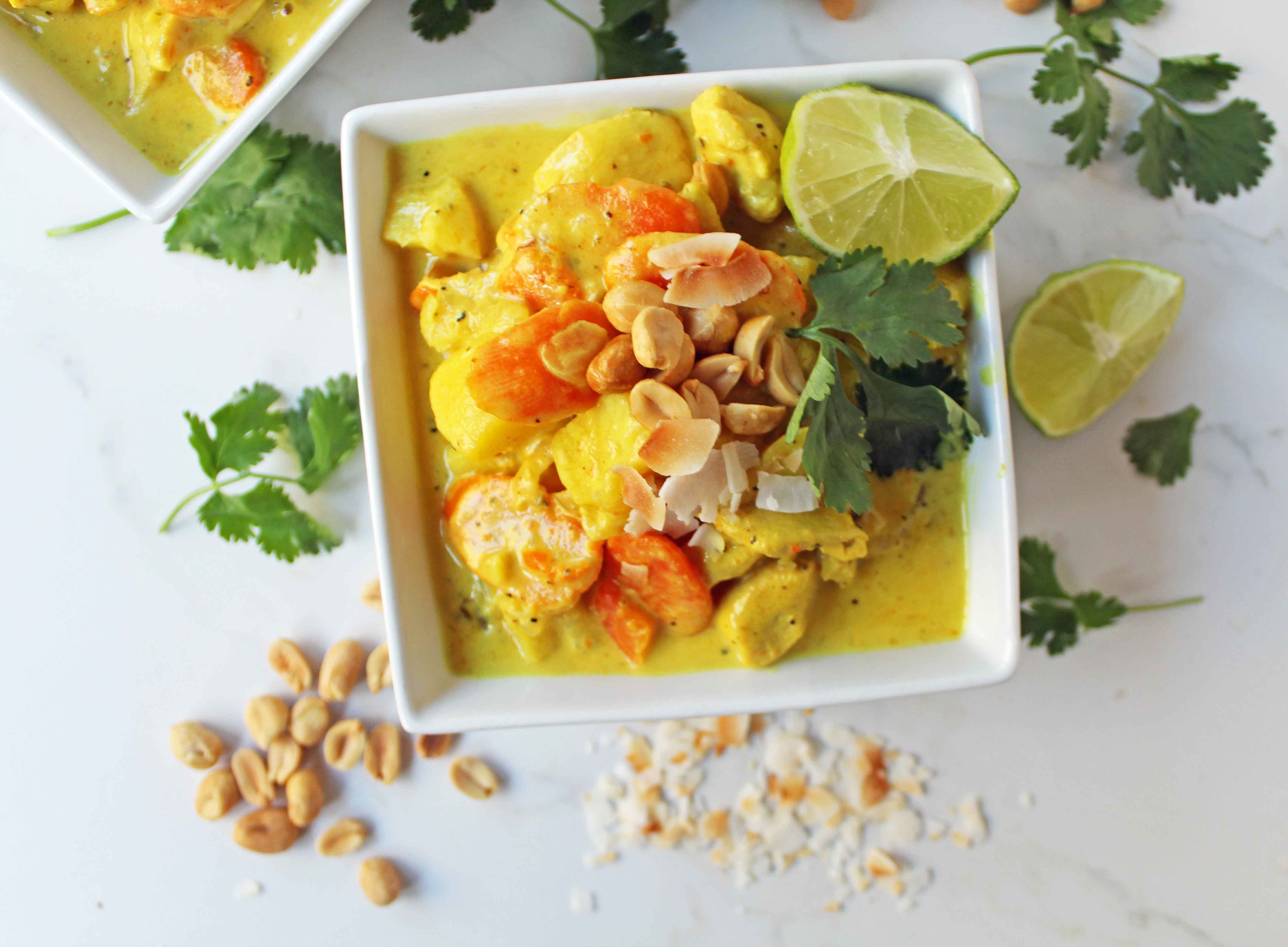 Green Monster Chicken Curry Bowls by Modern Honey. Gluten-free dinner made in 30 minutes. Popular Green Curry Chicken and Vegetables dish. 