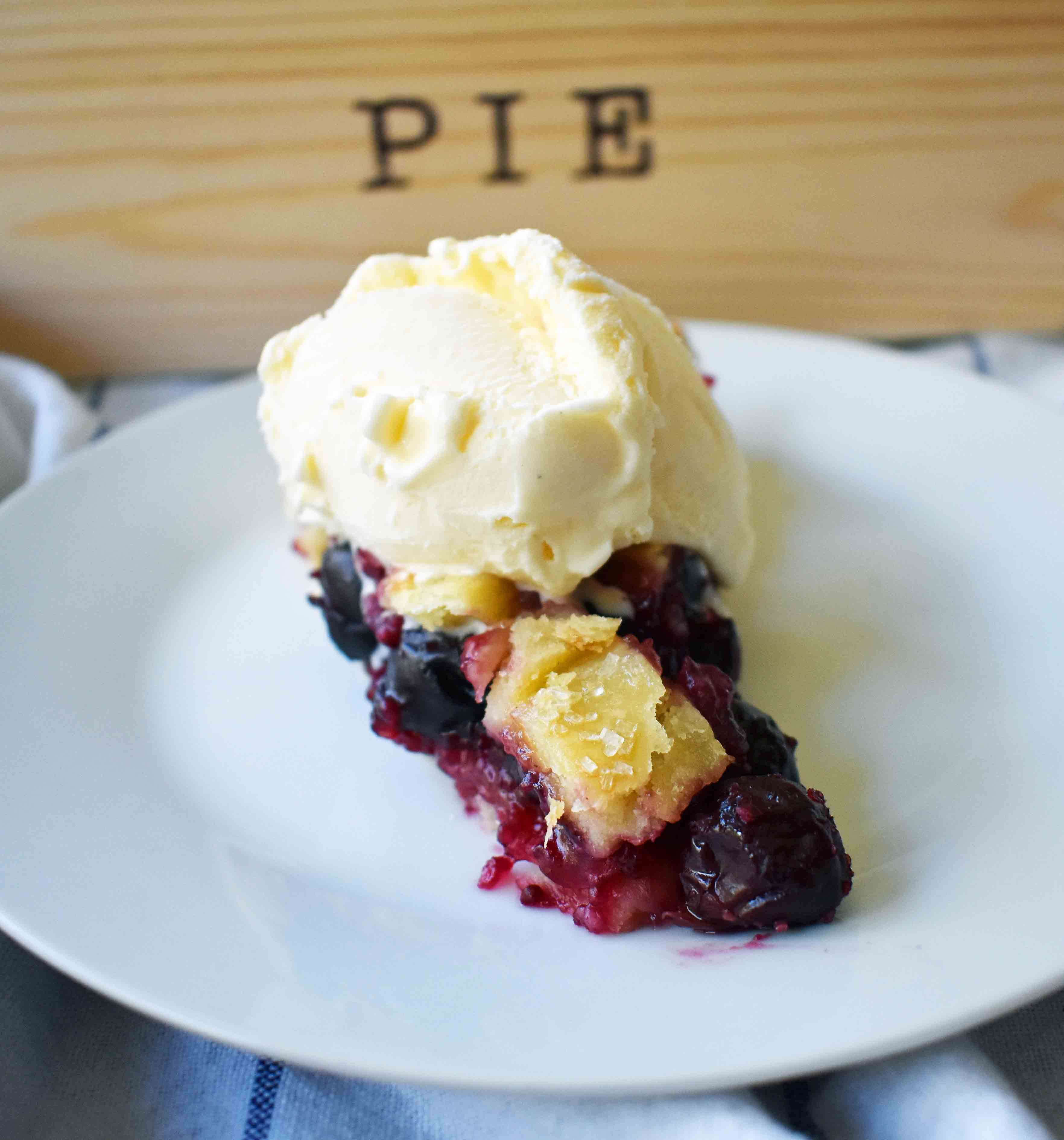 Sweet Cherry Pie by Modern Honey. Sweet Cherries in a simple glaze on top of a flaky, buttery pie crust.