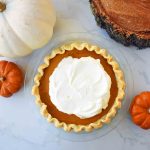 Perfect Pumpkin Pie by Modern Honey. Pumpkin Pie filling made with sweetened condensed milk, eggs, and spices. Creamy Pumpkin Pie every time!