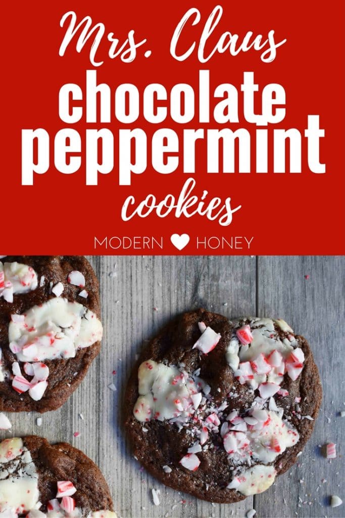 Mrs. Claus Chocolate Peppermint Cookies – Modern Honey