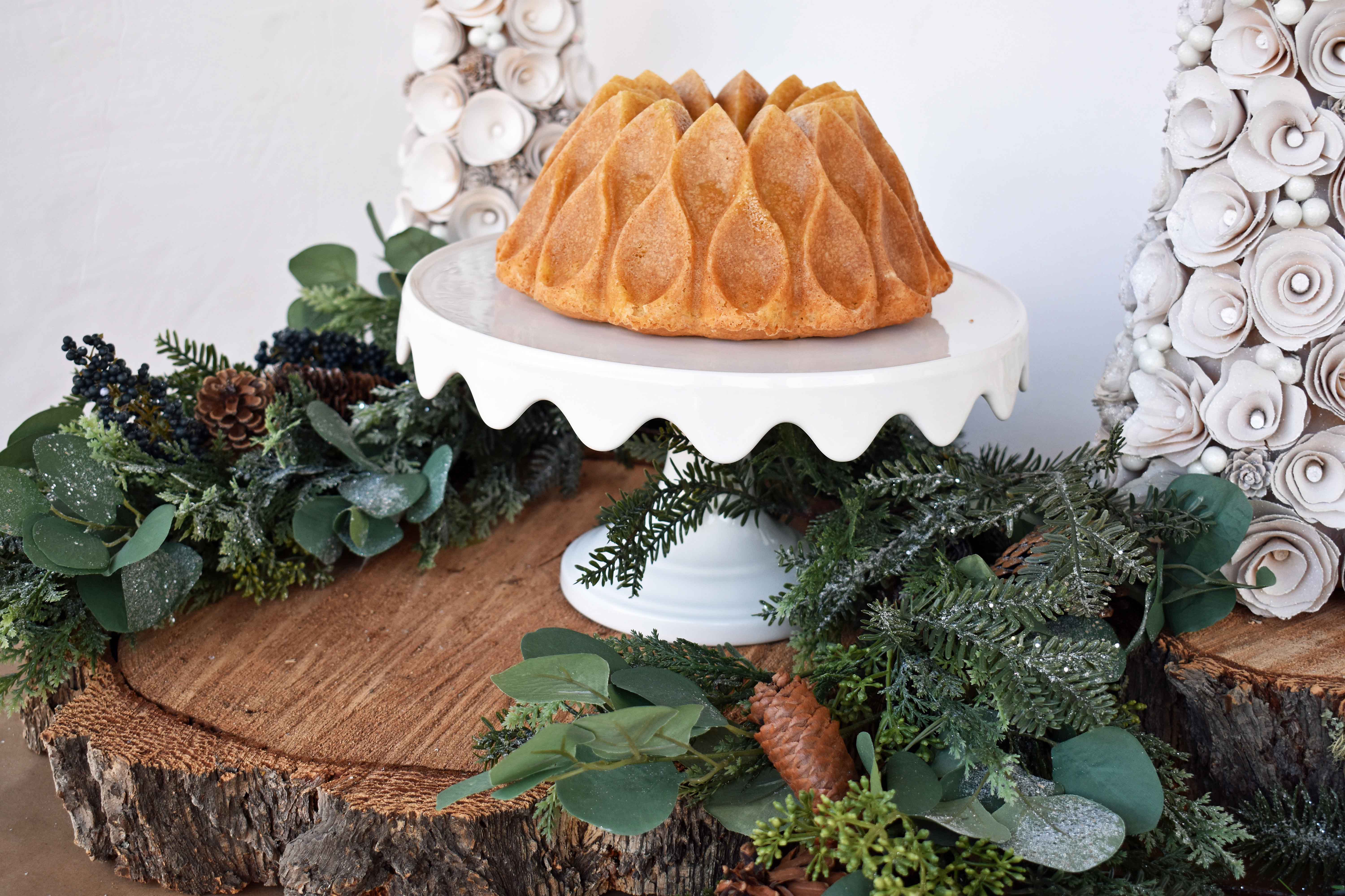 Homemade Yellow Butter Cake by Modern Honey. The perfect best ever yellow cake recipe every single time. Nordic Ware Crown Pan and Geo Bundtlette Pan.