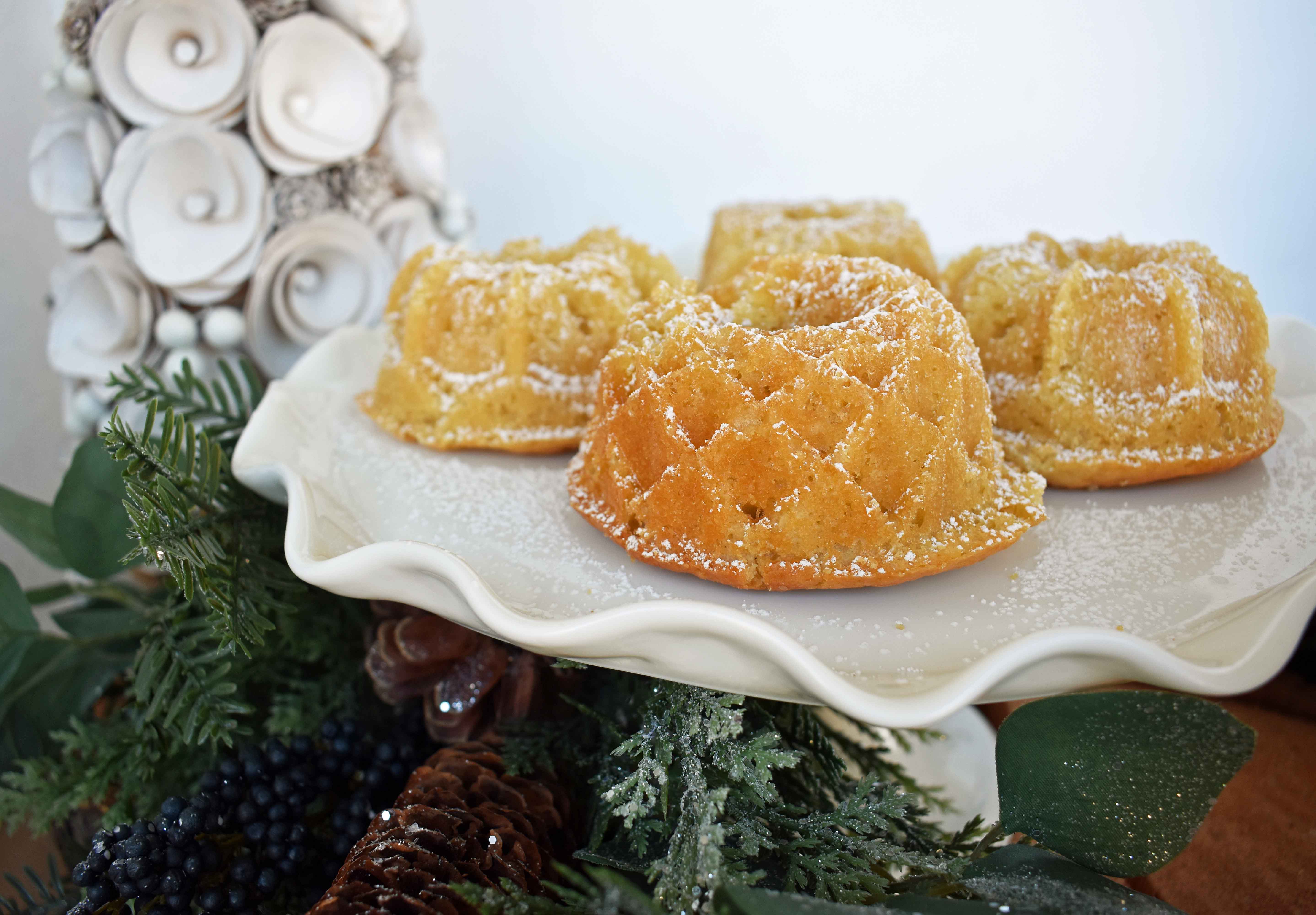 Homemade Yellow Butter Cake by Modern Honey. The perfect best ever yellow cake recipe every single time. Nordic Ware Geo Bundtlette Pan