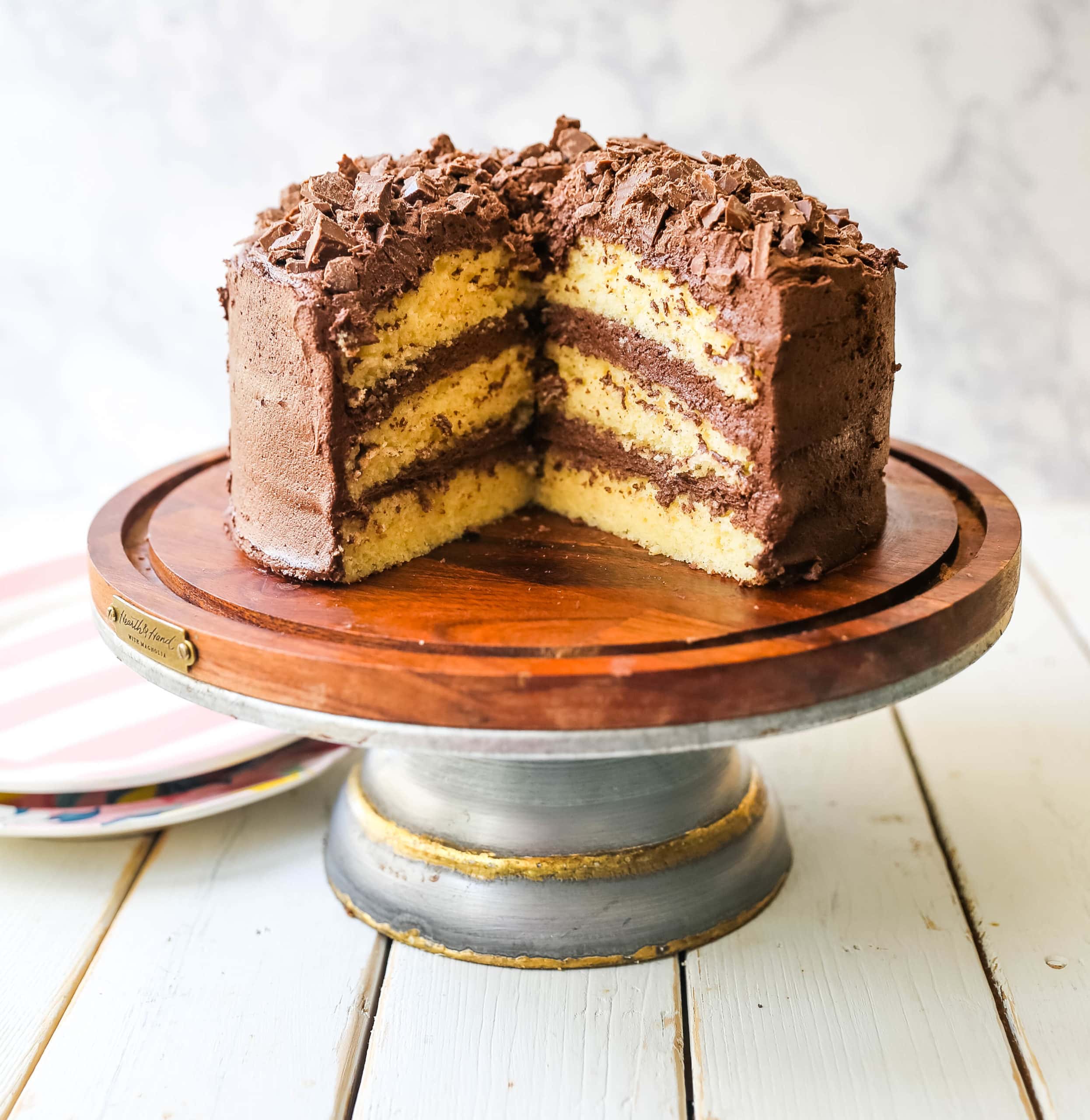 Chocolate Sheet Cake with Fluffy Chocolate Frosting - Dine and Dish