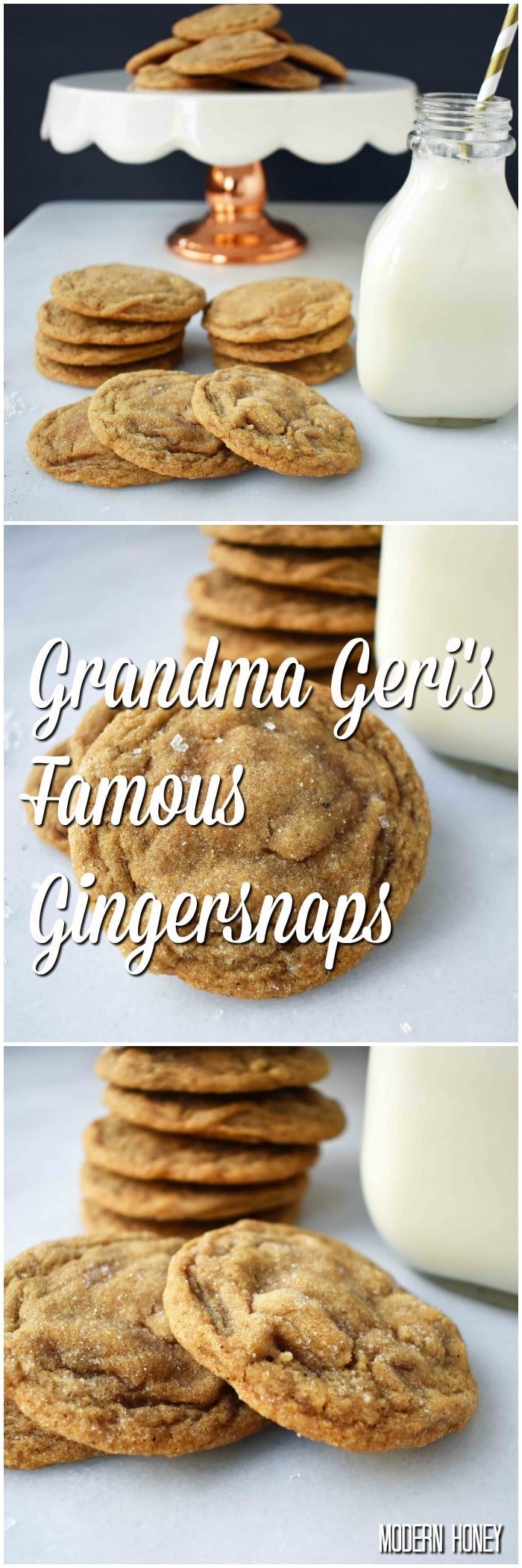 Grandma Geri's Gingersnaps. Soft gingersnaps filled with spices and a secret ingredient. These cookies are so popular for a reason!