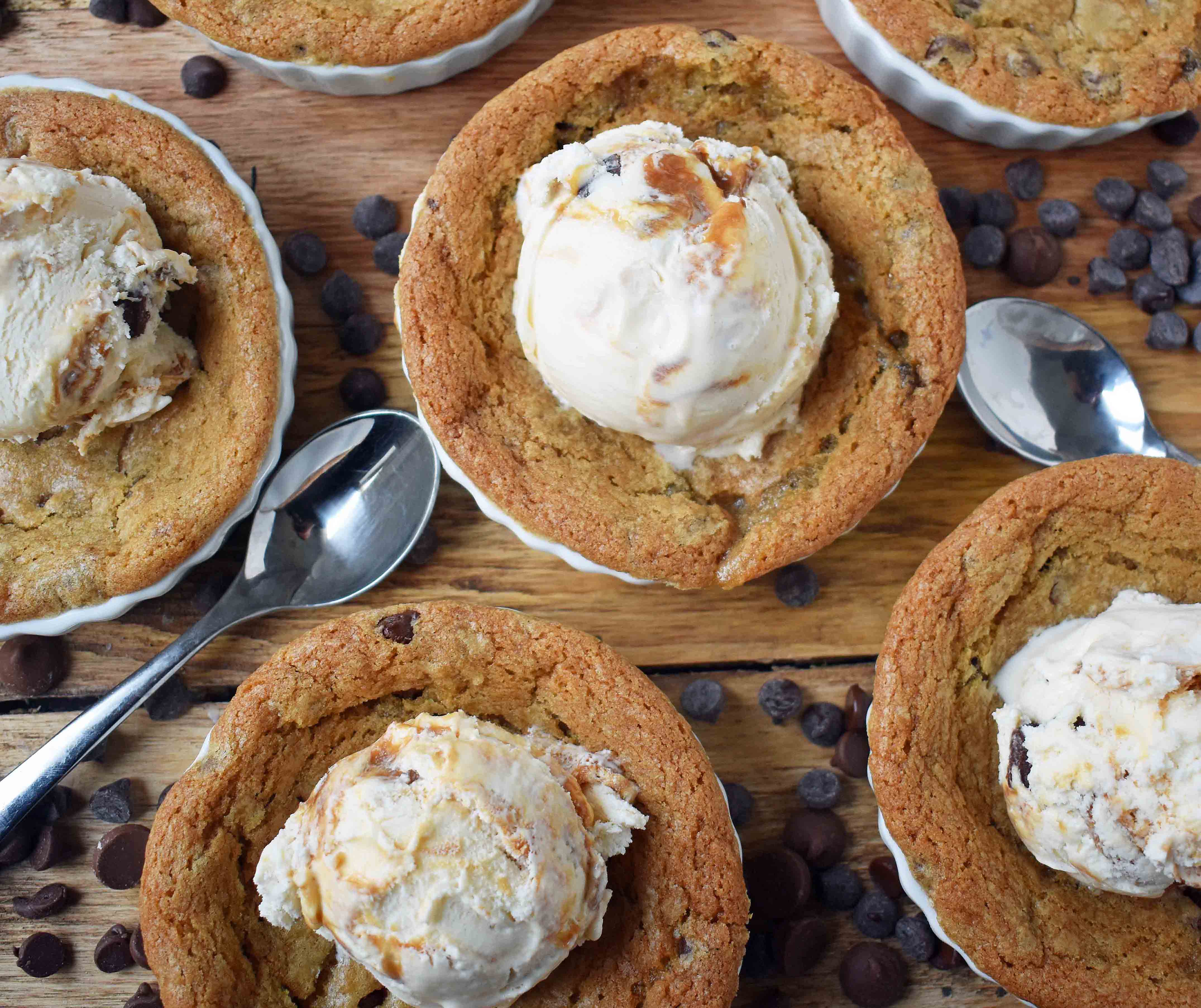 Chocolate Chip Pizookie Made Straight in the Pan – Rookie With A Cookie