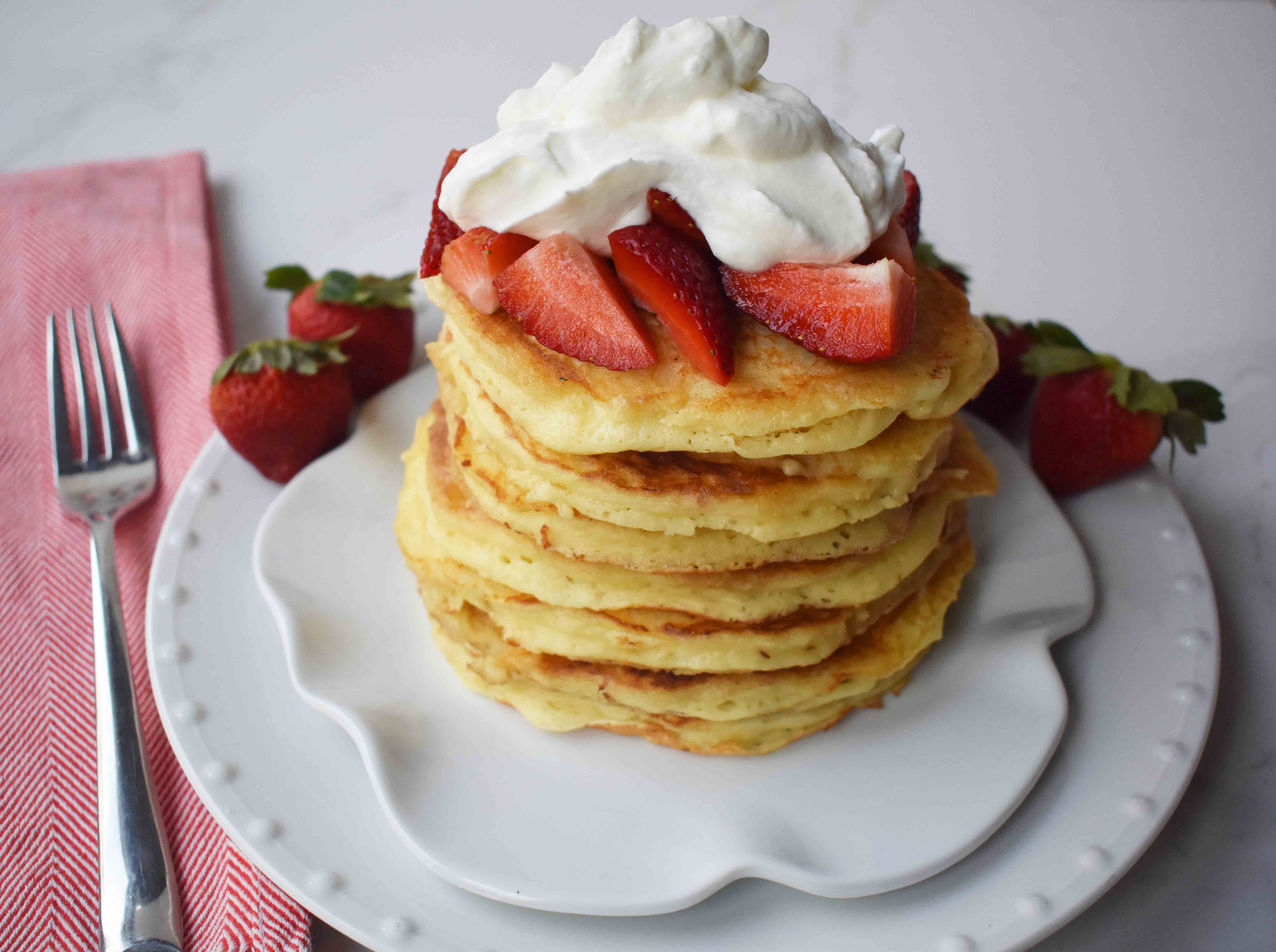 Goldie's Best Buttermilk Pancakes. Tender, soft, fluffy and buttery buttermilk pancakes. www.modernhoney.com