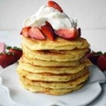 Goldie's Best Buttermilk Pancakes. Tender, soft, fluffy and buttery buttermilk pancakes. www.modernhoney.com