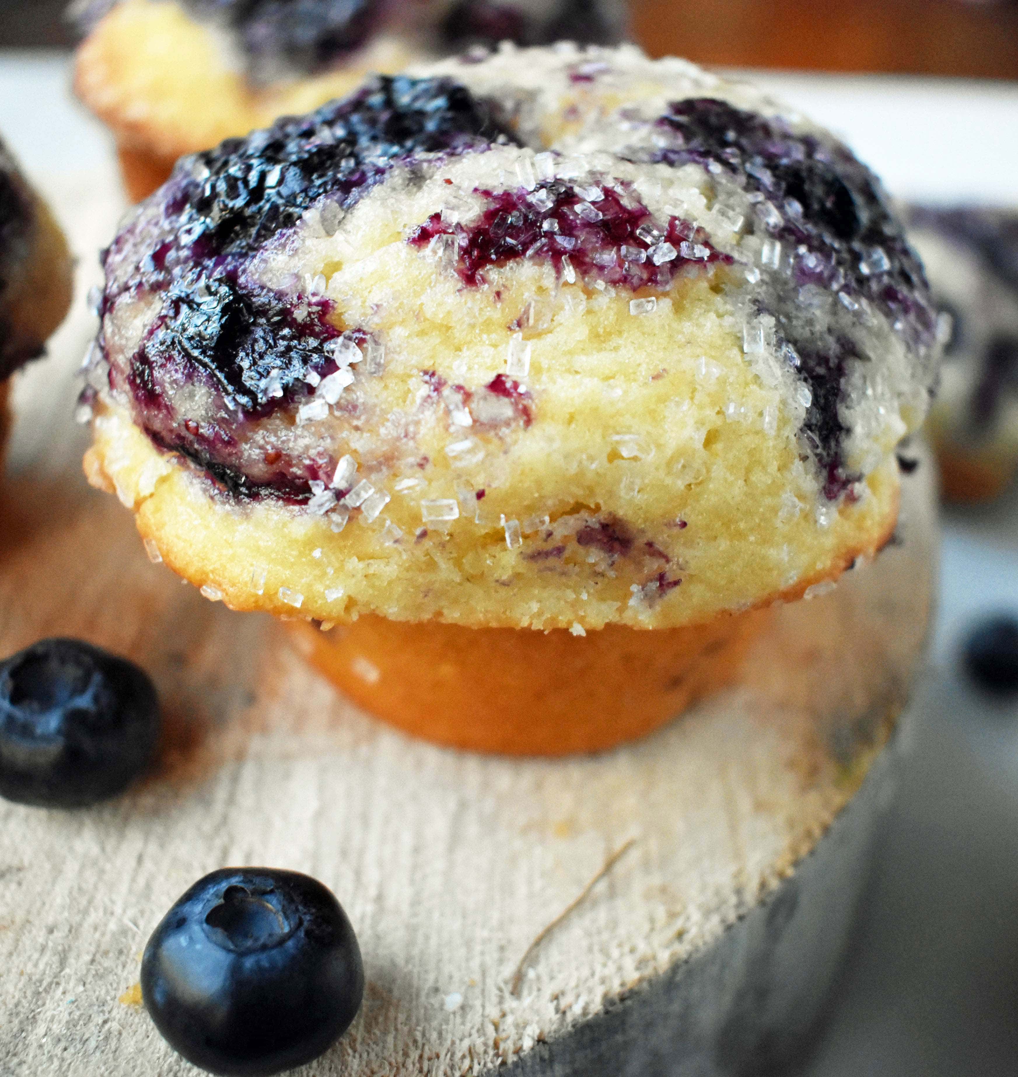 Best Blueberry Muffins by Modern Honey. The perfect blueberry muffin recipe using both butter and oil, buttermilk, and fresh blueberries. 