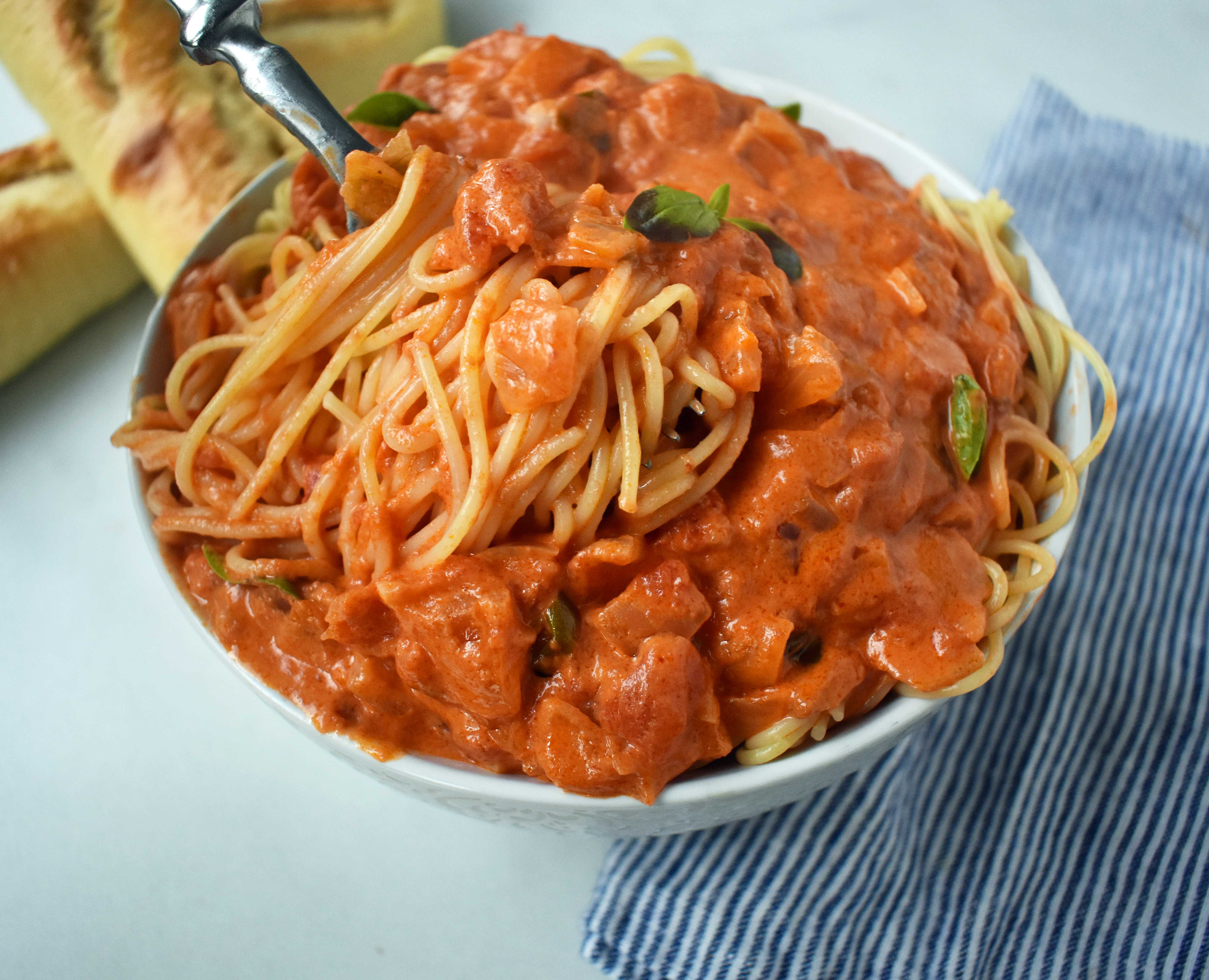 Lover's Pasta with Tomato Cream Sauce by Modern Honey