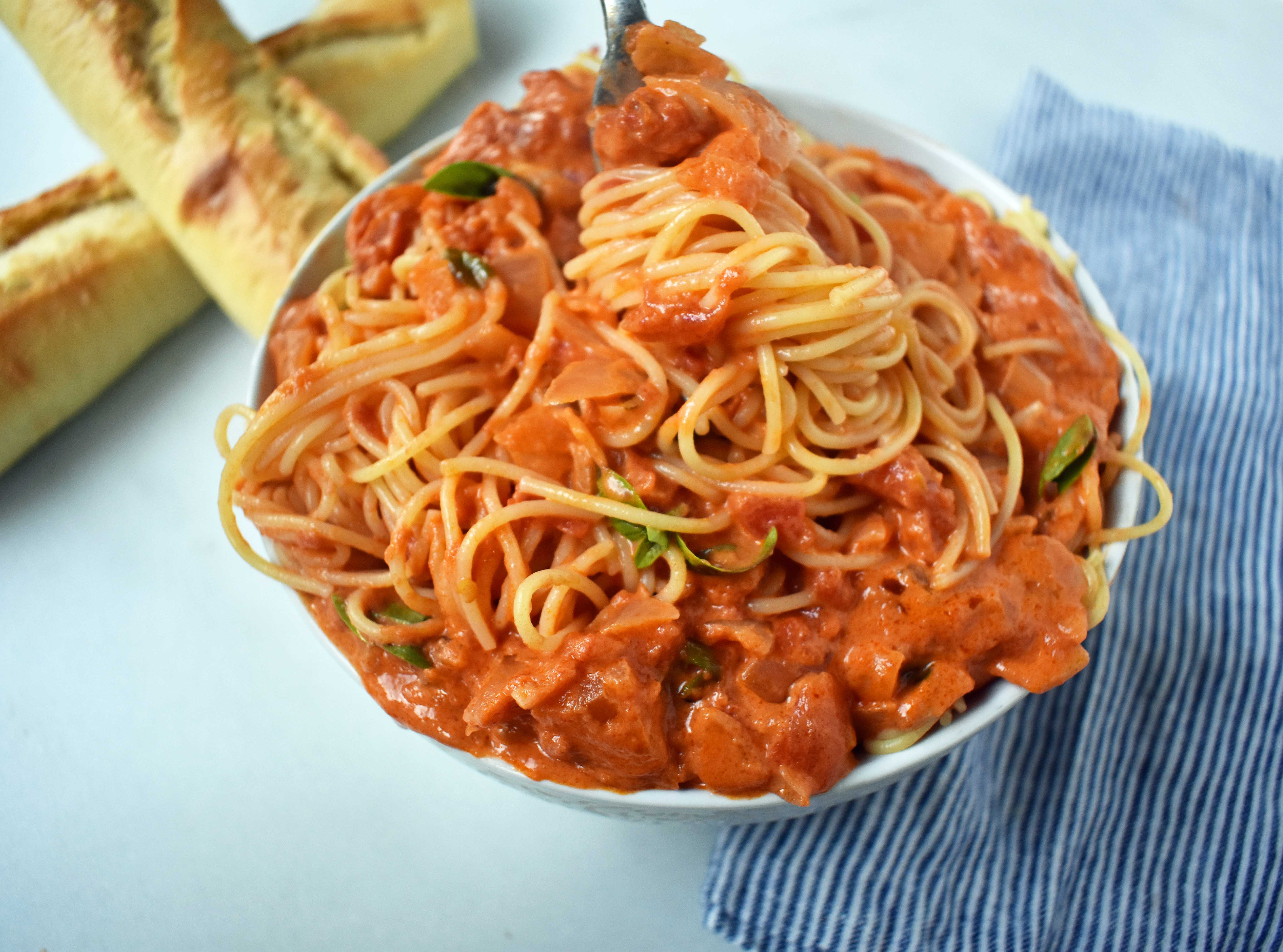 Lover's Pasta with Tomato Cream Sauce by Modern Honey