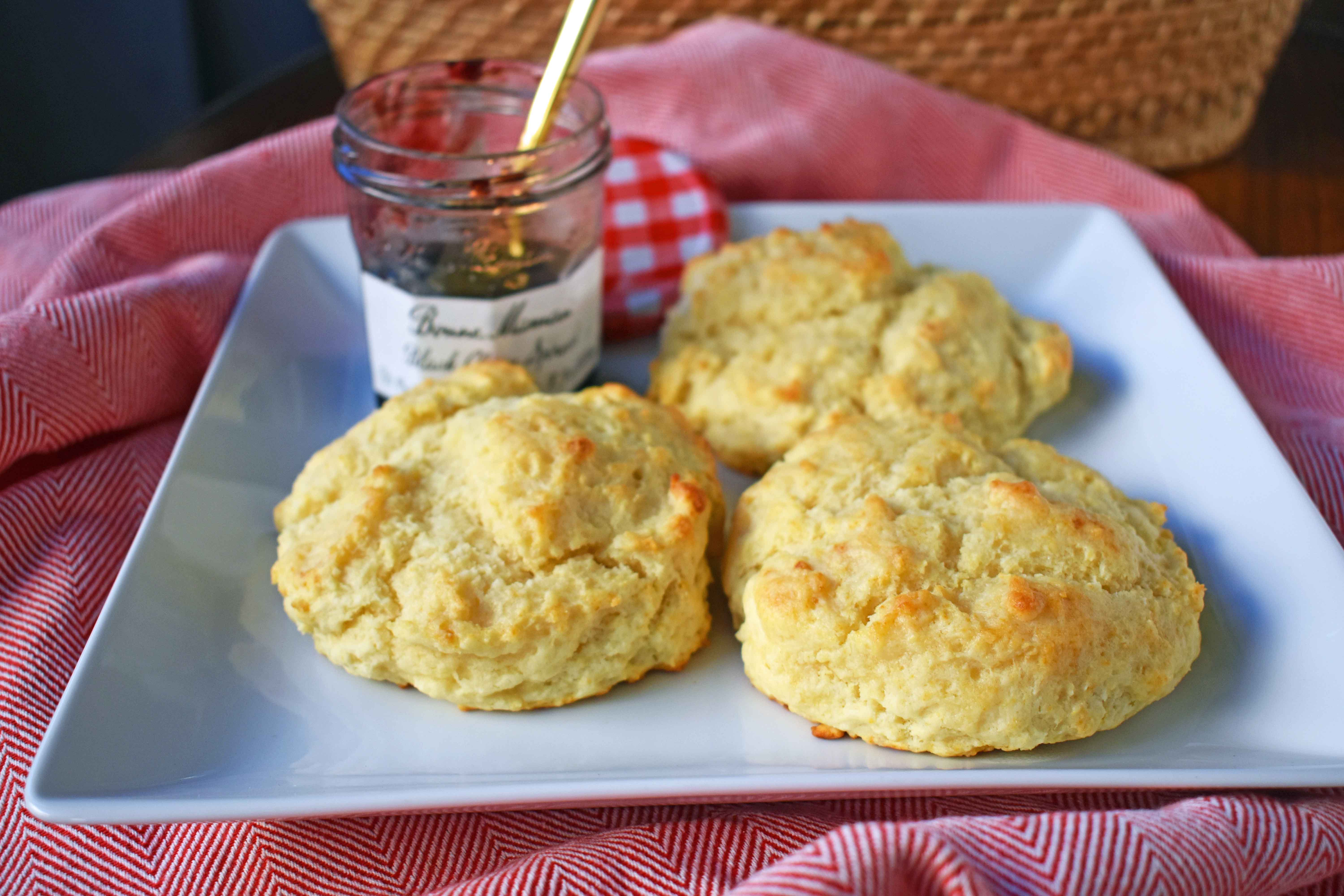 Easy Buttermilk Drop Biscuits. Homemade buttery, flaky biscuits made in less than 20 minutes. A tender, made from scratch biscuit with a crispy outer crust that is super simple to make. www.modernhoney.com