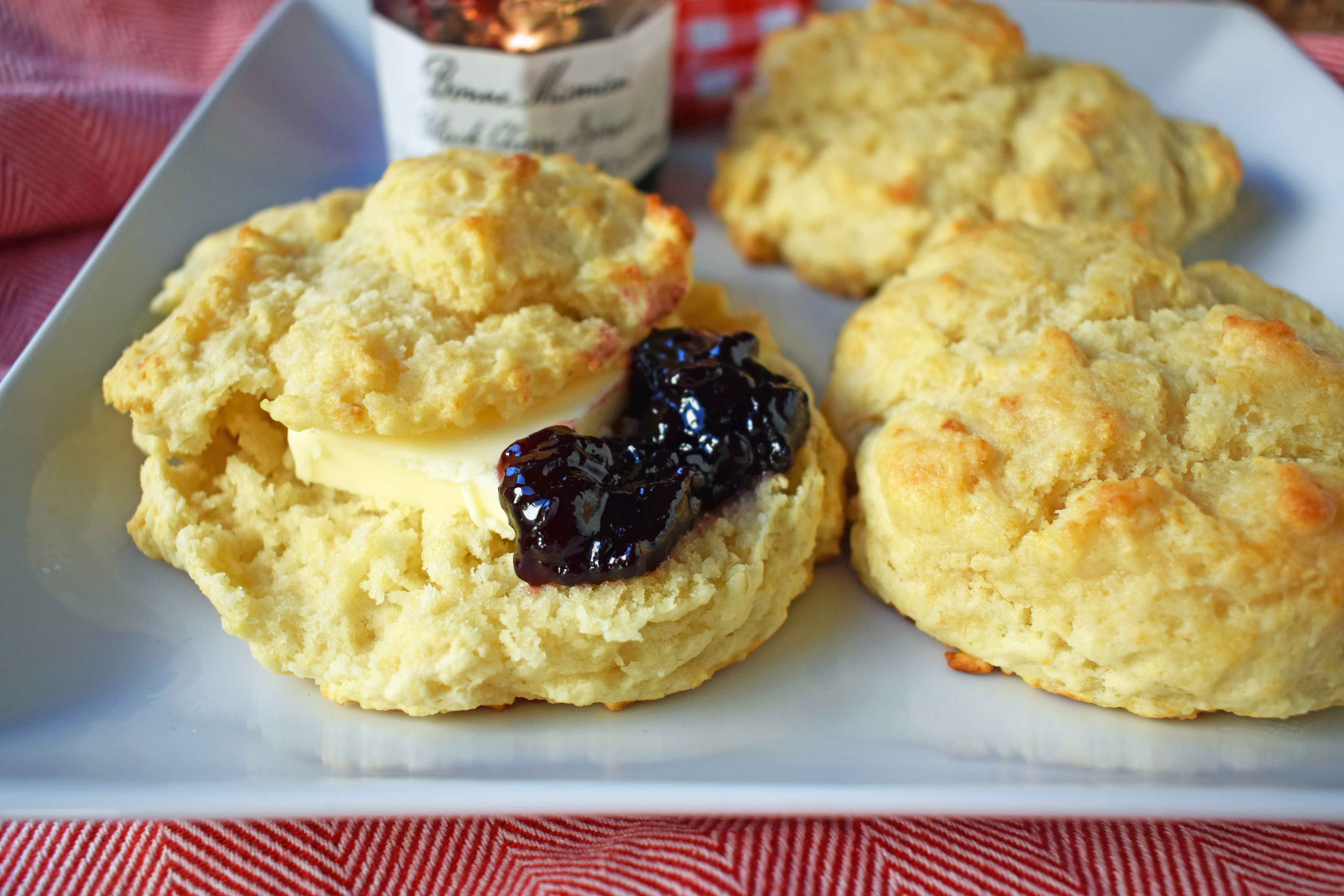 Easy Buttermilk Drop Biscuits. Homemade buttery, flaky biscuits made in less than 20 minutes. A tender, made from scratch biscuit with a crispy outer crust that is super simple to make. www.modernhoney.com