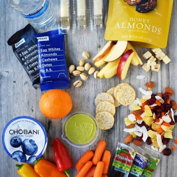  Healthy Travel Snacks. A list of healthy food for your next road trip. www.modernhoney.com