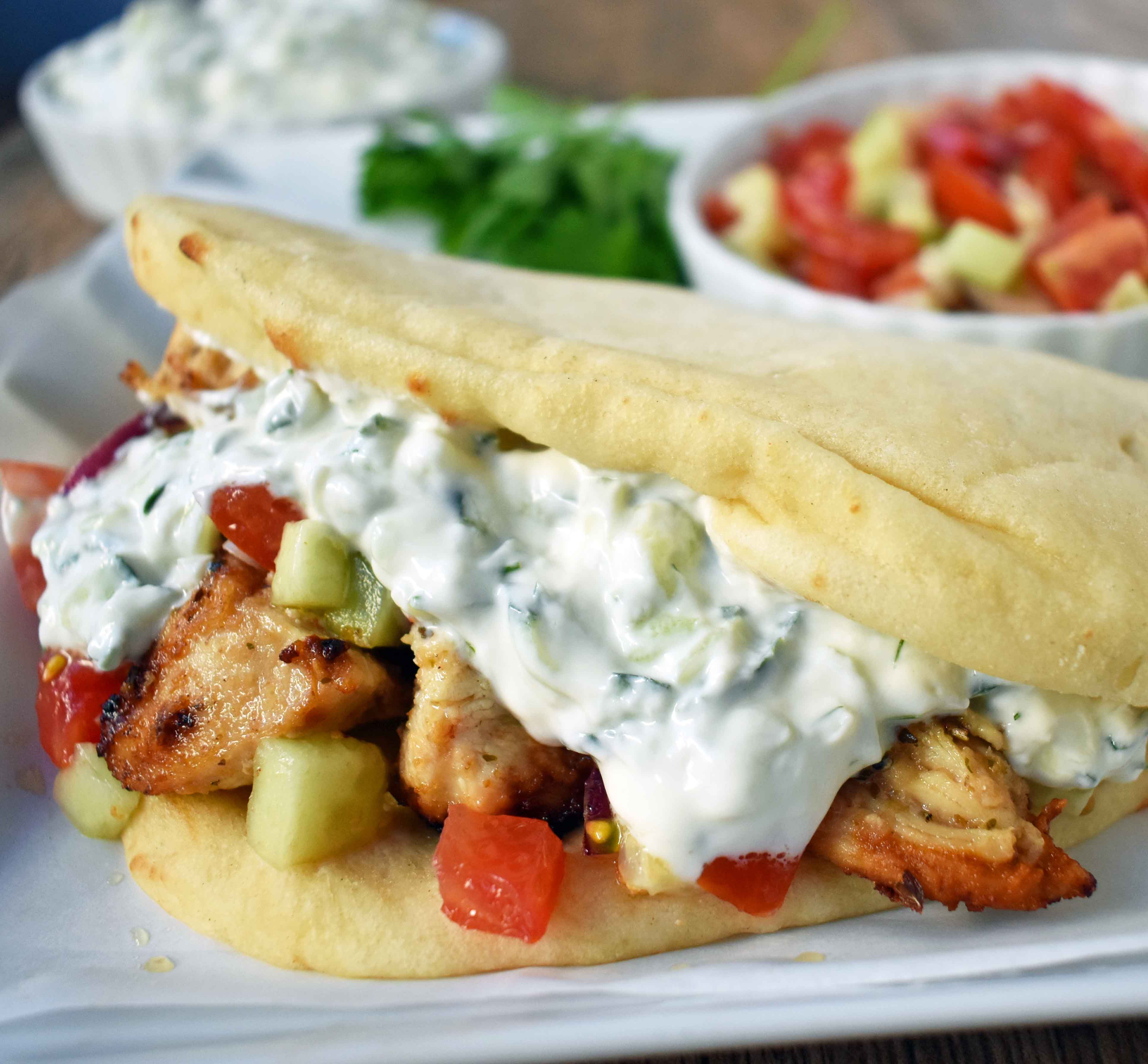 Authentic Greek Chicken Gyros Recipe with Tzatziki Sauce » Foodies