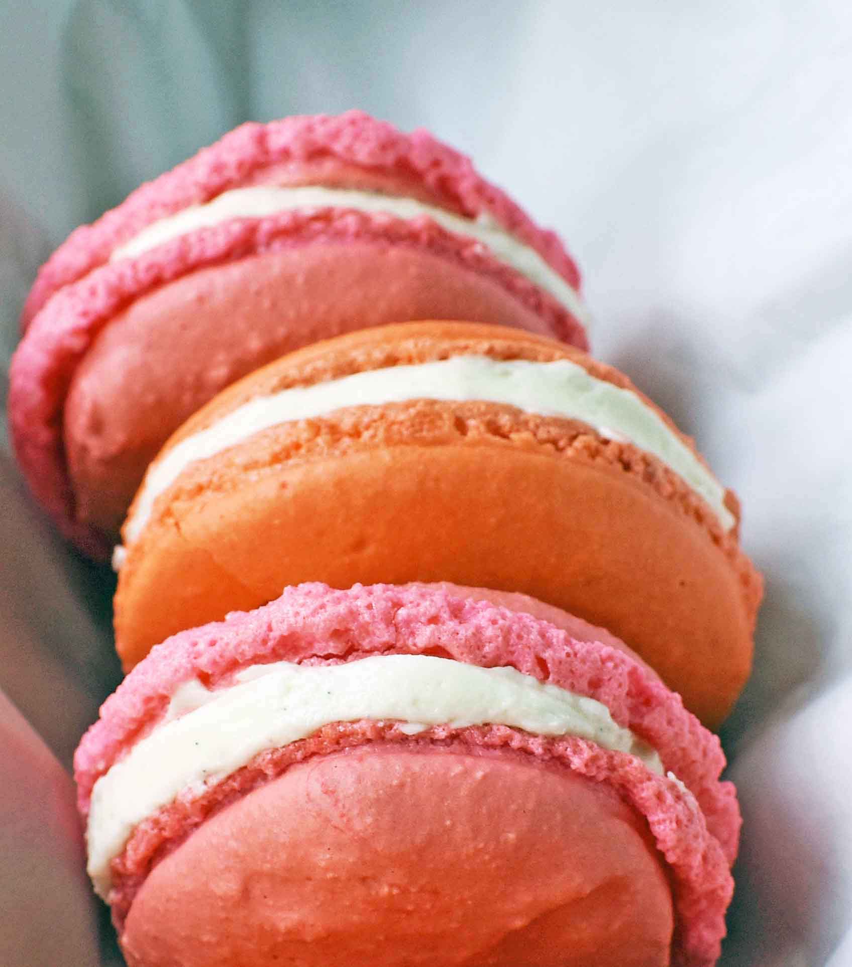 How to make home French Macarons at home. Step by step instructions and tips and tricks for making these popular french cookies. Naturally gluten-free cookies. www.modernhoney.com