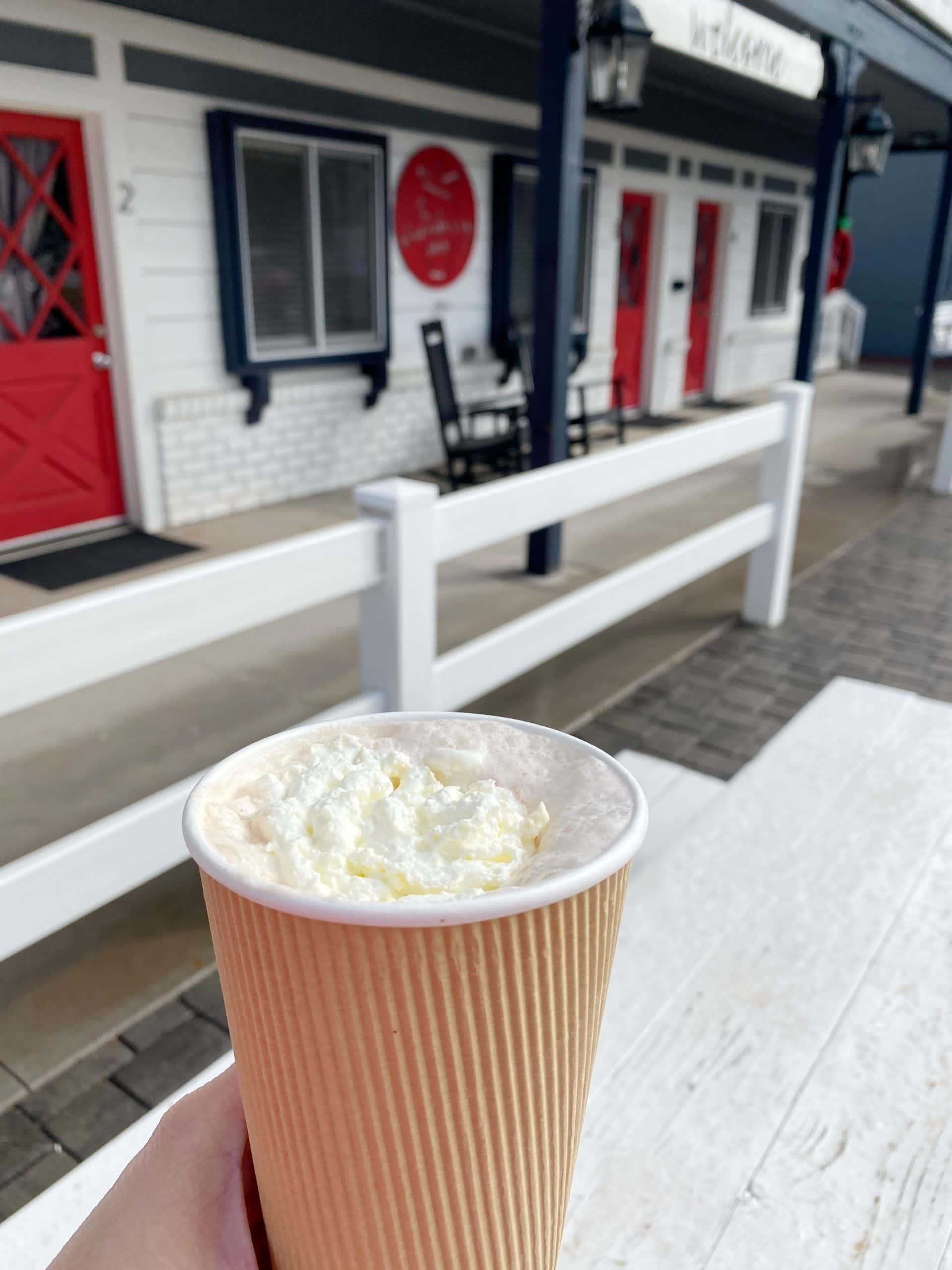 Hot Chocolate, Coffee, and Italian Sodas at the Windmill at the Strawberry Inn in Strawberry Arizona.