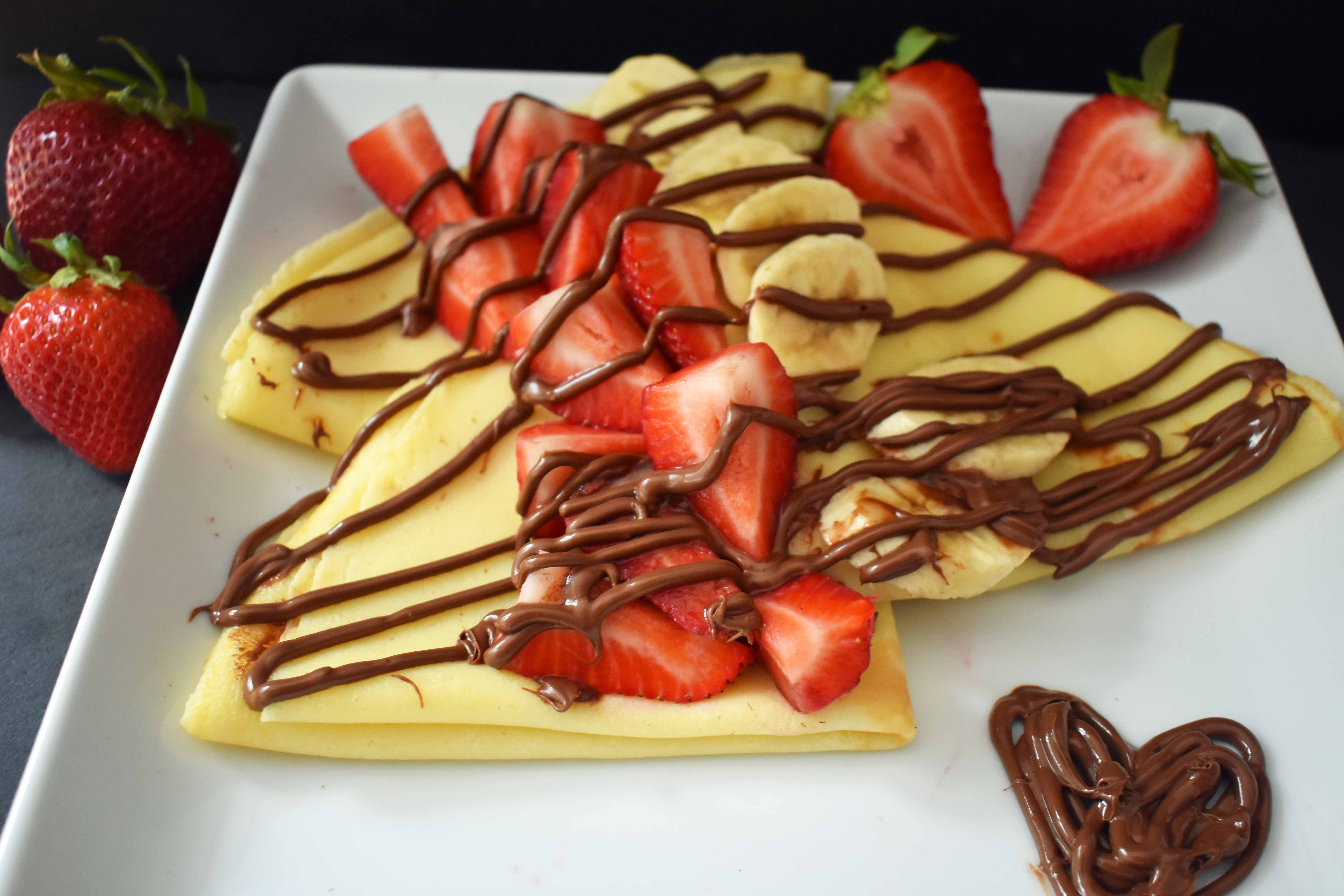 Nutella Crepes (With Strawberries!) - Chelsea's Messy Apron