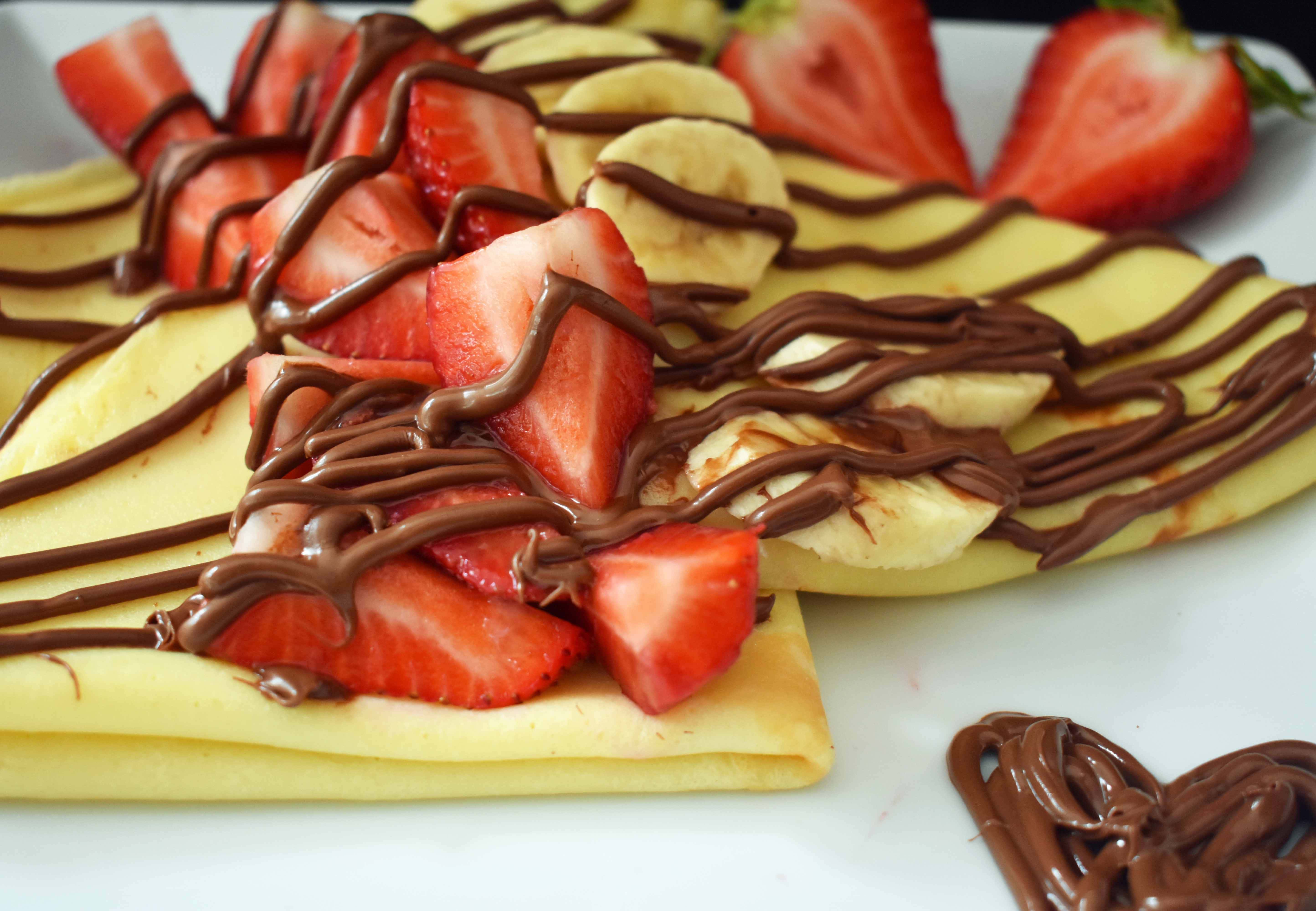 Nutella Crepes with Strawberries