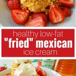 Lowfat Protein No Fried Ice Cream. A low fat, healthier version of the popular mexican dessert. A low-calorie, unfried mexican fried ice cream dessert. www.modernhoney.com