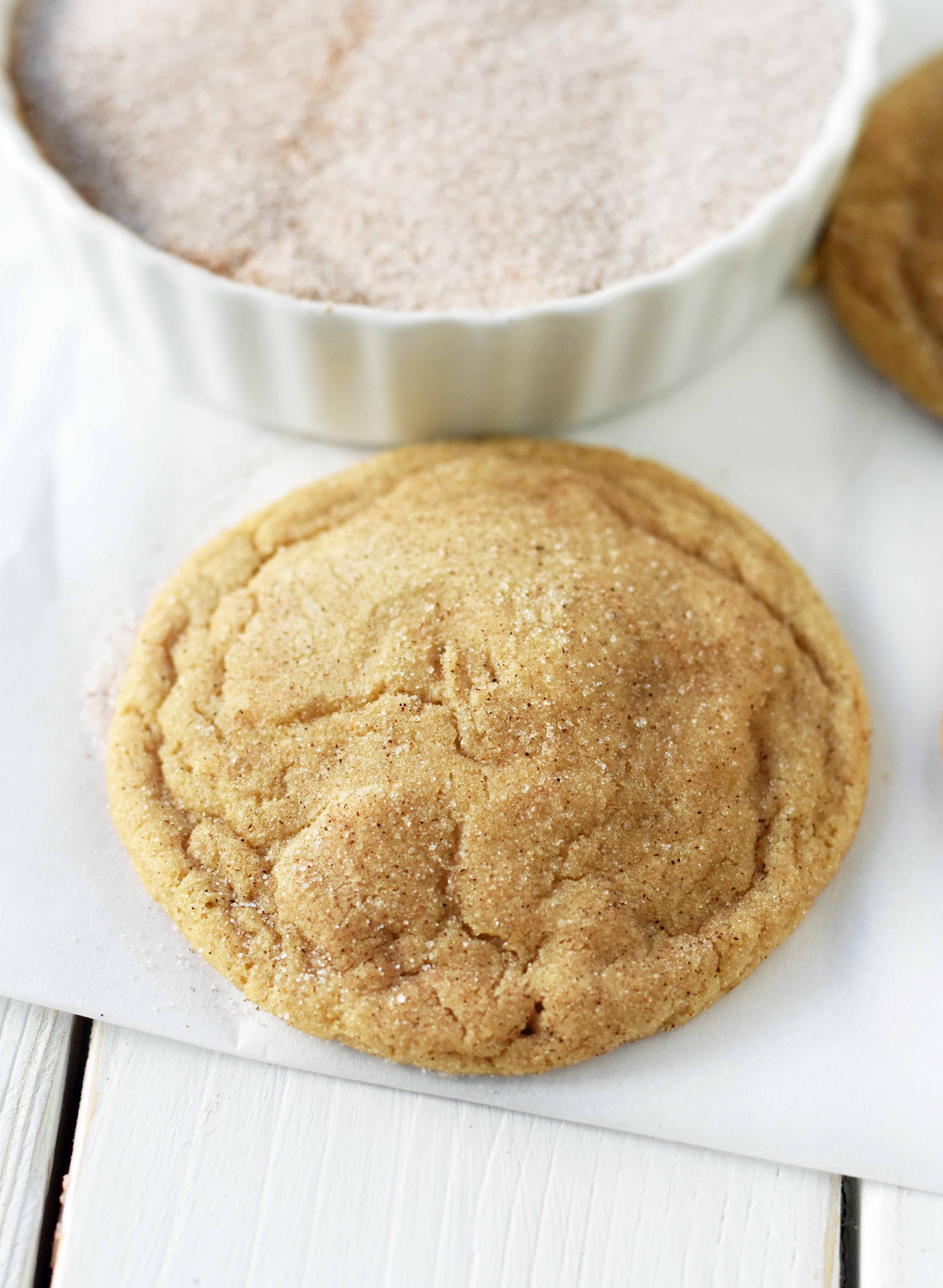 Brown Butter Snickerdoodles Cookies. A soft cinnamon sugar caramel cookie made with golden brown butter. Soft and tangy perfect snickerdoodles cookies. How to make the best snickerdoodles cookies. www.modernhoney.com